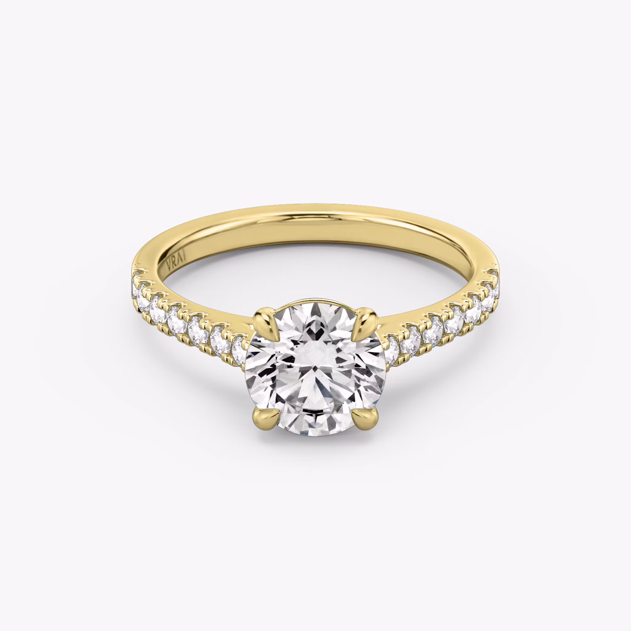 Cathedral Round Brilliant | Yellow Gold