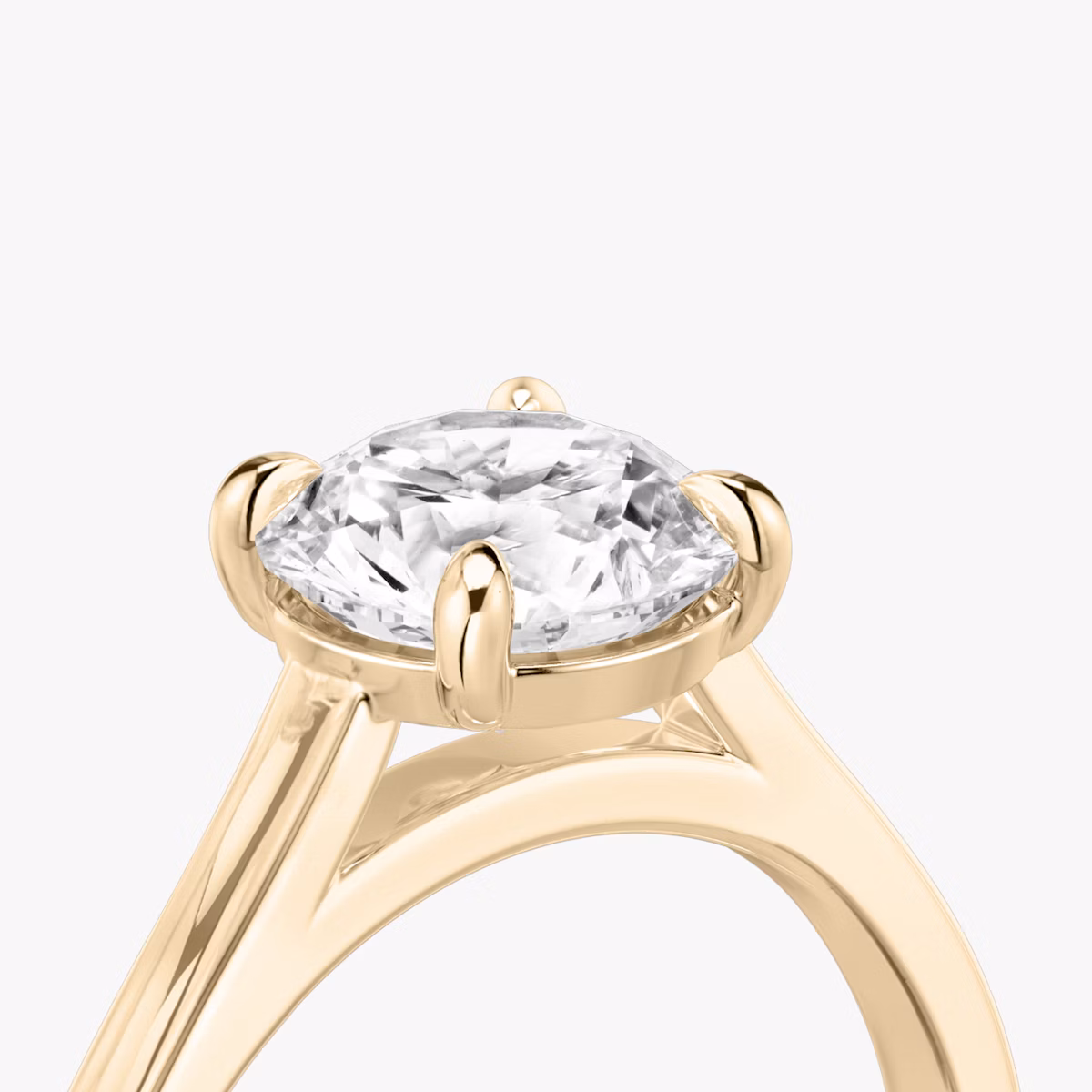 Cathedral | Rund | 14k | Roségold | bandAccent: Ohne Pavé-Besatz | caratWeight: 1.0ct | diamondOrientation: vertical