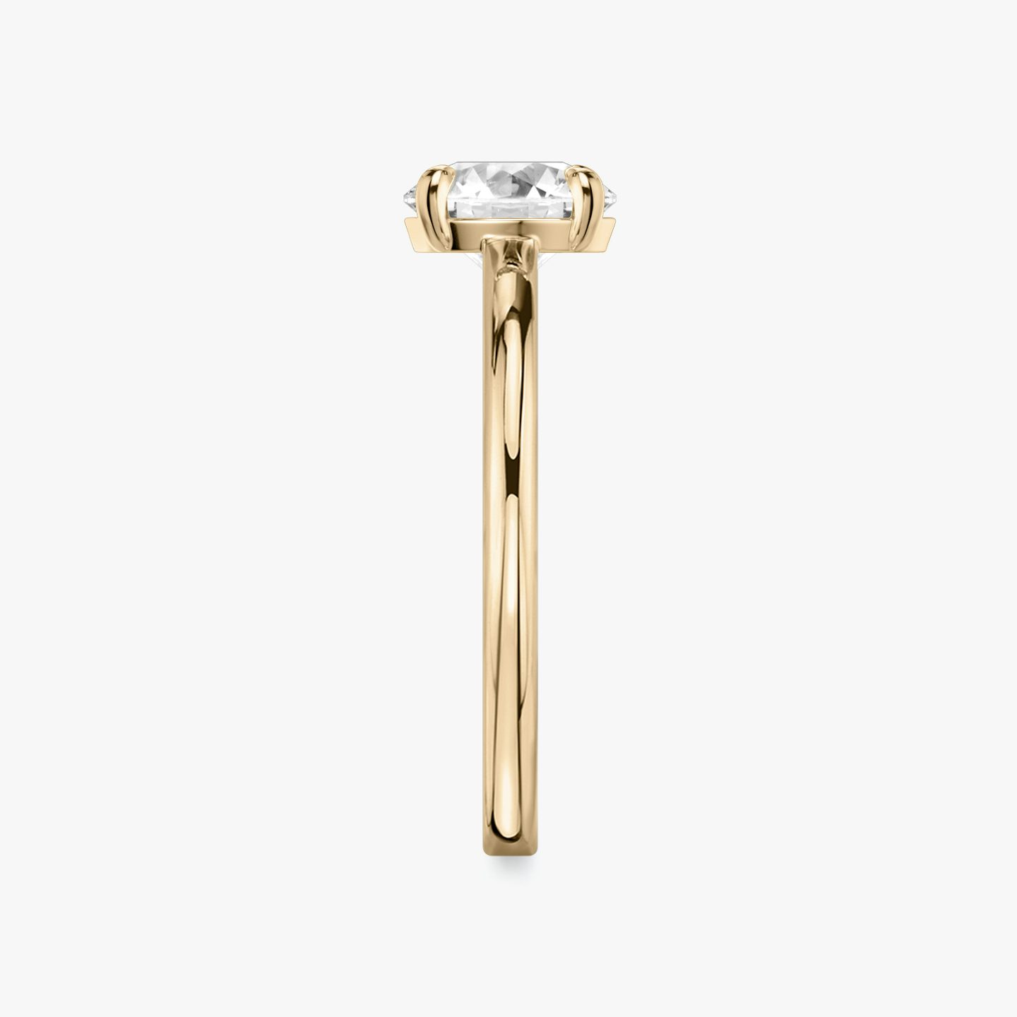 The Cathedral | Round Brilliant | 14k | Rose Gold | bandAccent: Plain | caratWeight: 1.5ct | diamondOrientation: vertical