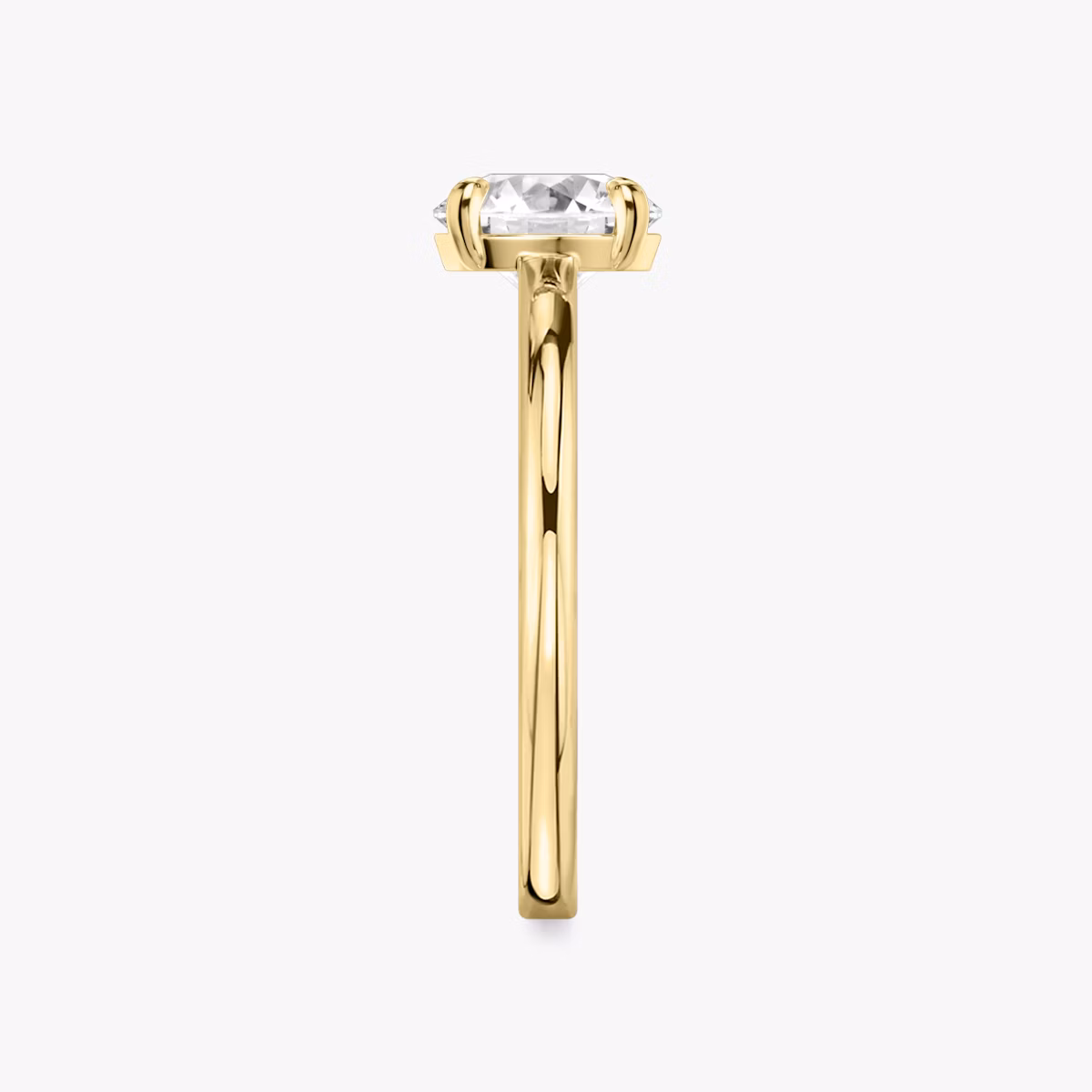 The Cathedral | Round Brilliant | 18k | Yellow Gold | bandAccent: Plain | caratWeight: 1.0ct | diamondOrientation: vertical
