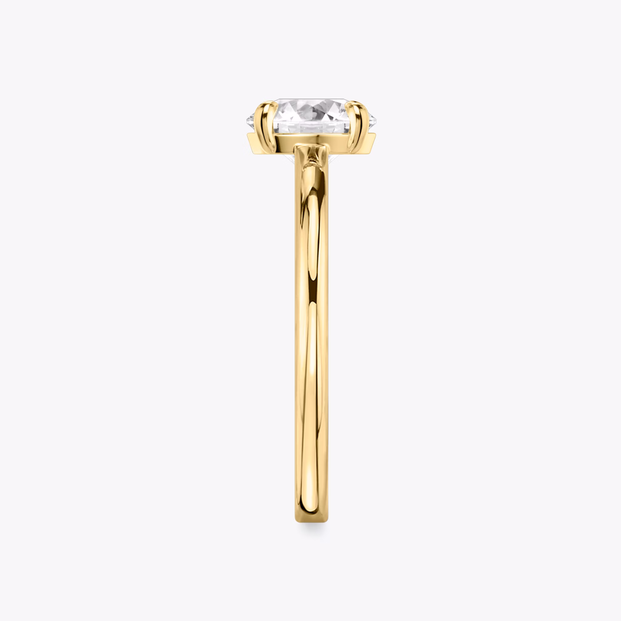The Cathedral | Round Brilliant | 18k | Yellow Gold | bandAccent: Plain | caratWeight: other | diamondOrientation: vertical
