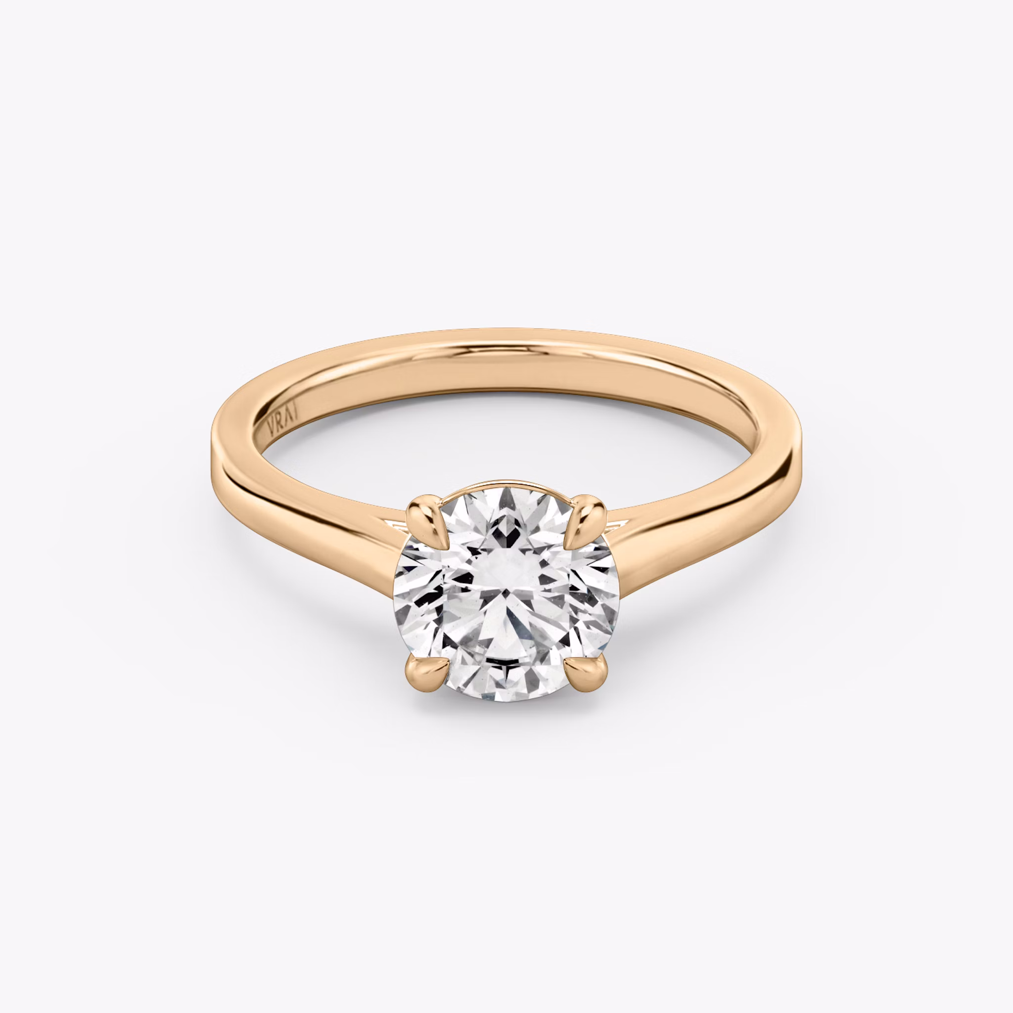 Cathedral | Rund | 14k | Roségold | bandAccent: Ohne Pavé-Besatz | caratWeight: 2.0ct | diamondOrientation: vertical