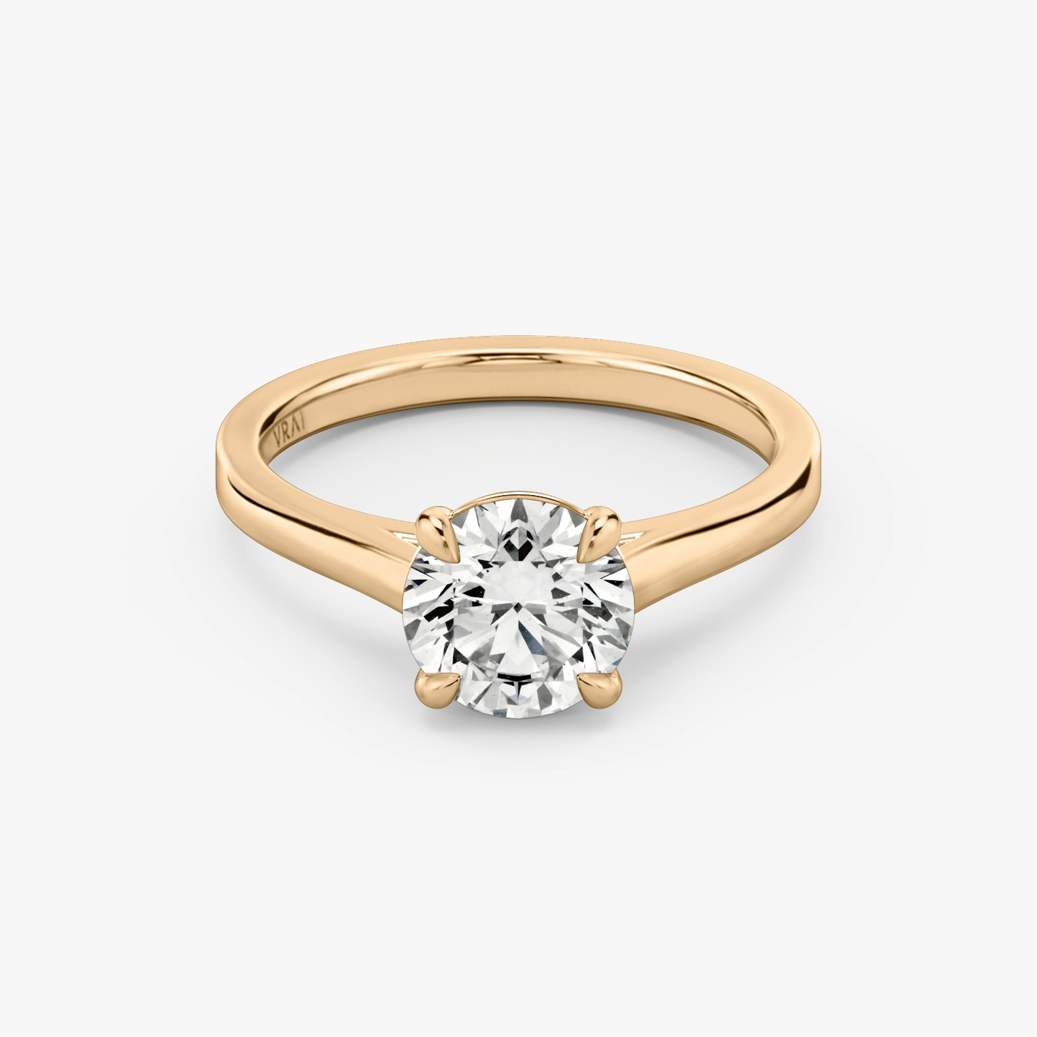 Cathedral | Rund | 14k | Roségold | bandAccent: Ohne Pavé-Besatz | caratWeight: 2.0ct | diamondOrientation: vertical