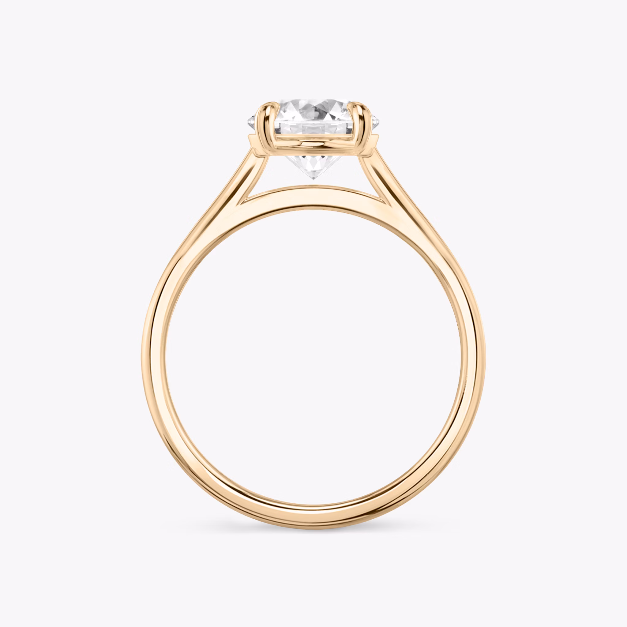 Cathedral | Rund | 14k | Roségold | bandAccent: Ohne Pavé-Besatz | caratWeight: 2.0ct | diamondOrientation: vertical