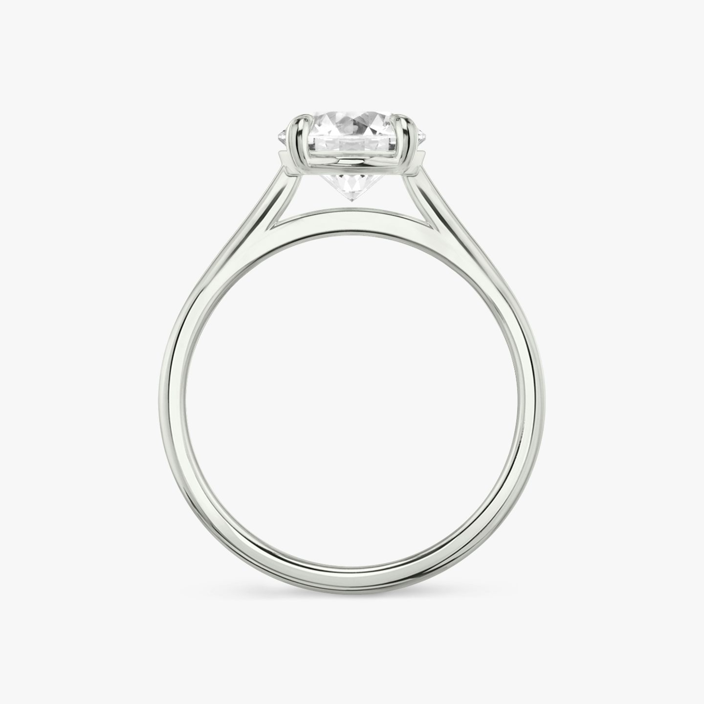 The Cathedral | Round Brilliant | Platinum | bandAccent: Plain | caratWeight: 2.0ct | diamondOrientation: vertical