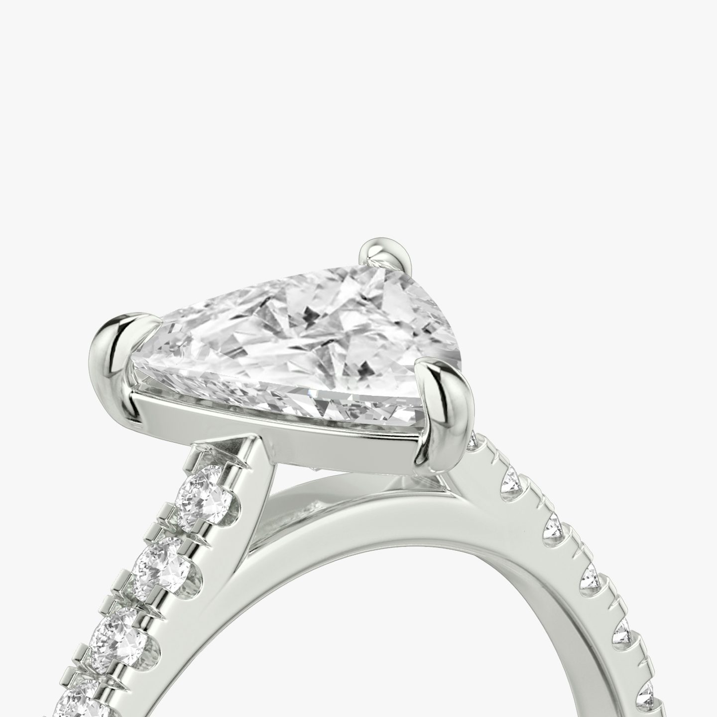 The Cathedral | Trillion | Platinum | bandAccent: Pavé | diamondOrientation: vertical | caratWeight: other