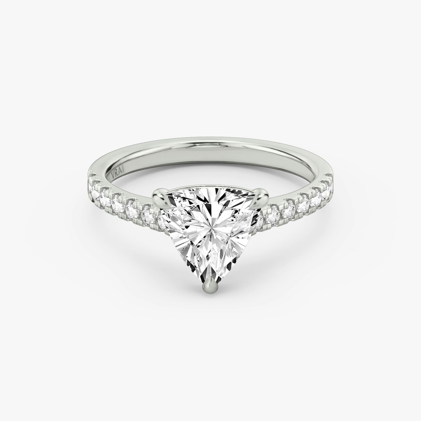 The Cathedral | Trillion | Platinum | bandAccent: Pavé | diamondOrientation: vertical | caratWeight: other