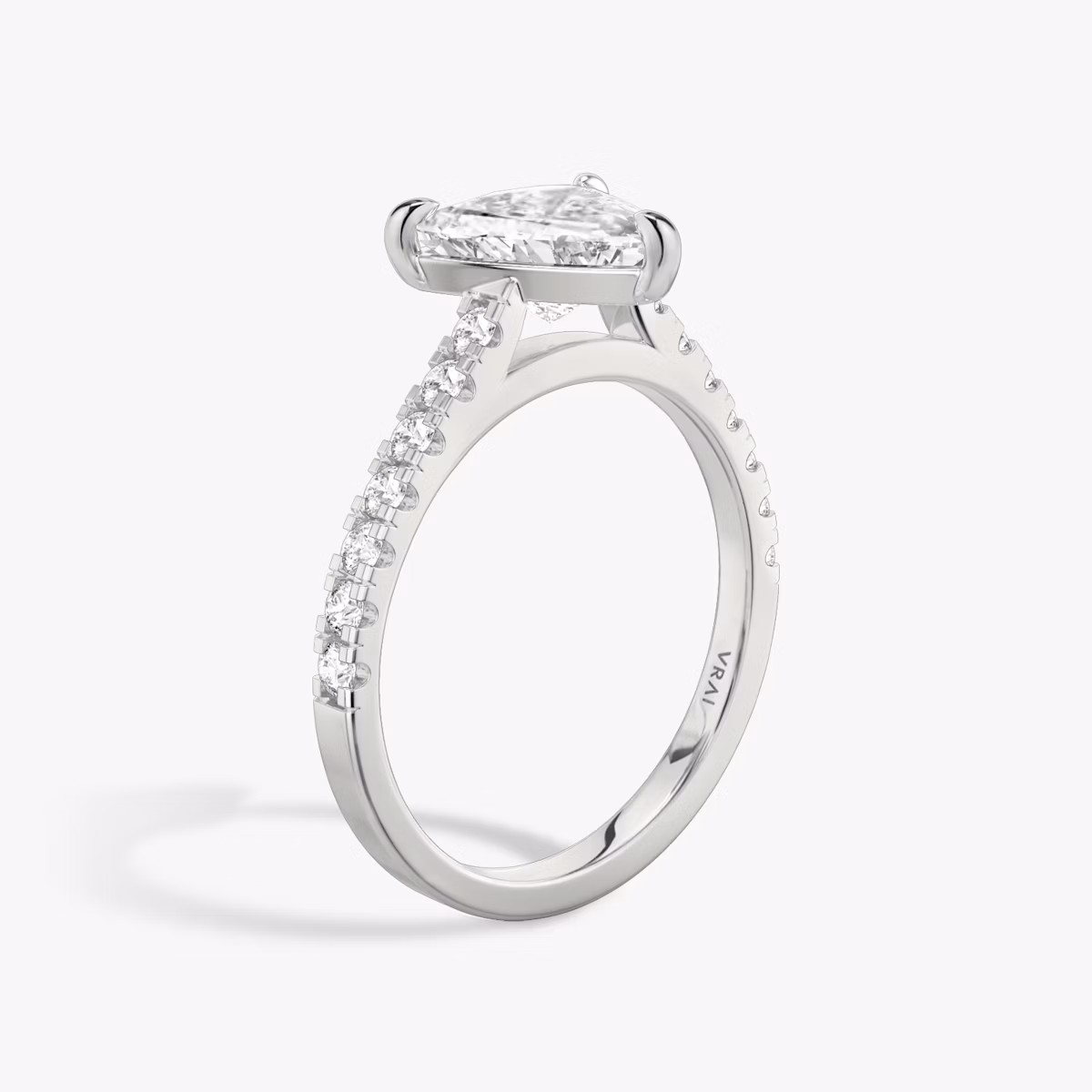 The Cathedral | Trillion | Platinum | bandAccent: Pavé | diamondOrientation: vertical | caratWeight: other