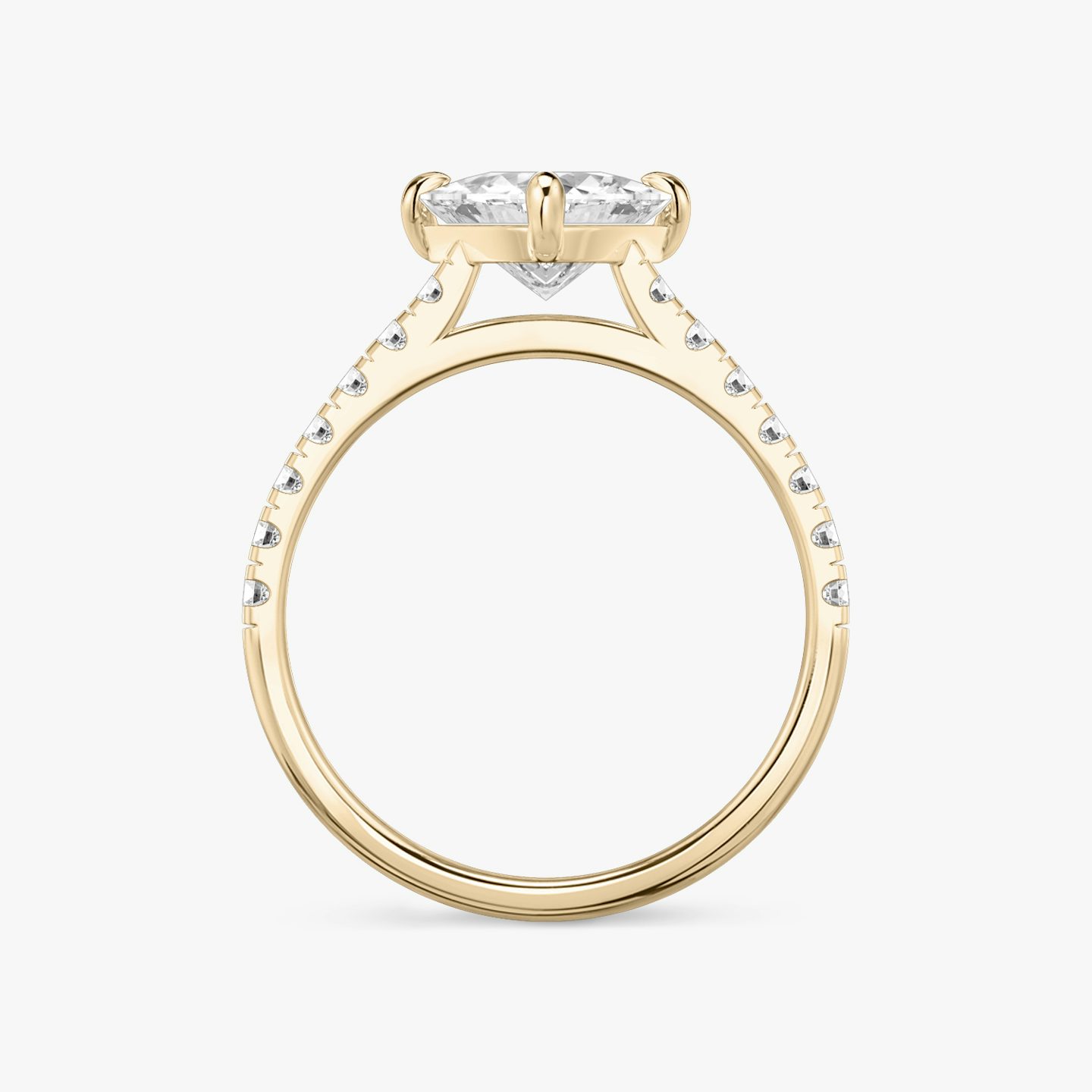 Cathedral | Trillant | 14k | Roségold | bandAccent: Mit Pavé-Besatz | diamondOrientation: vertical | caratWeight: other