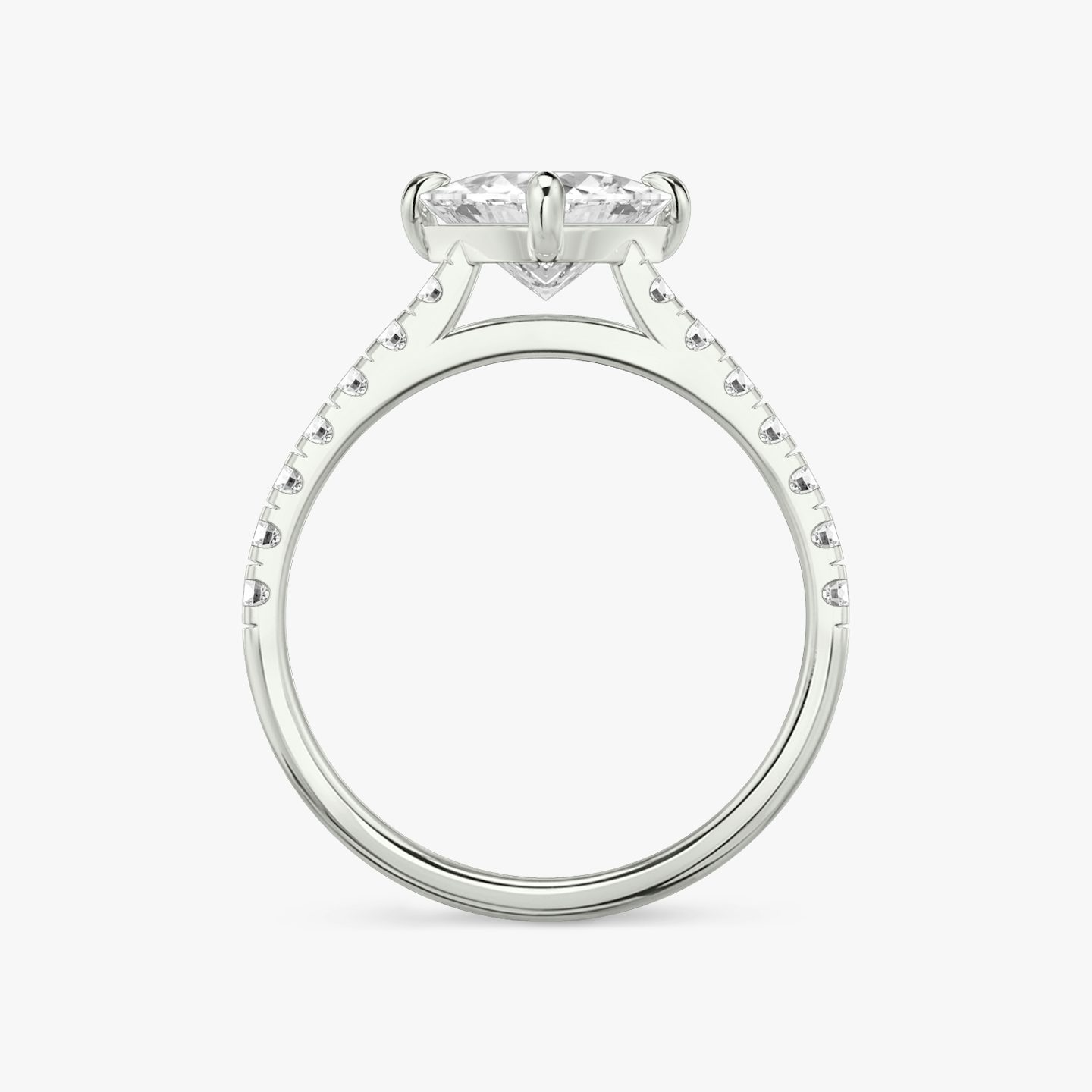 The Cathedral | Trillion | Platinum | bandAccent: Pavé | diamondOrientation: vertical | caratWeight: other