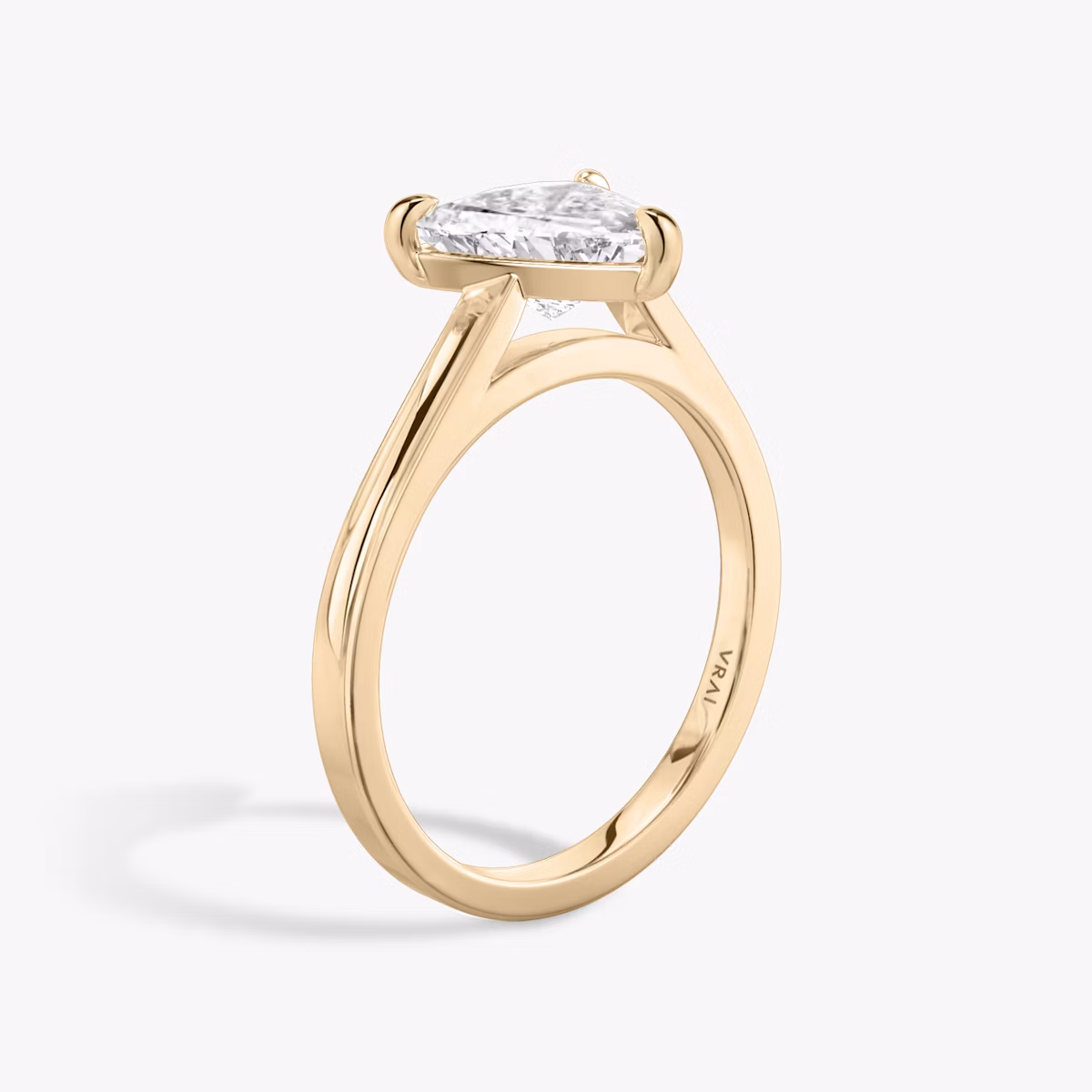 The Cathedral | Trillion | 14k | Rose Gold | bandAccent: Plain | diamondOrientation: vertical | caratWeight: other