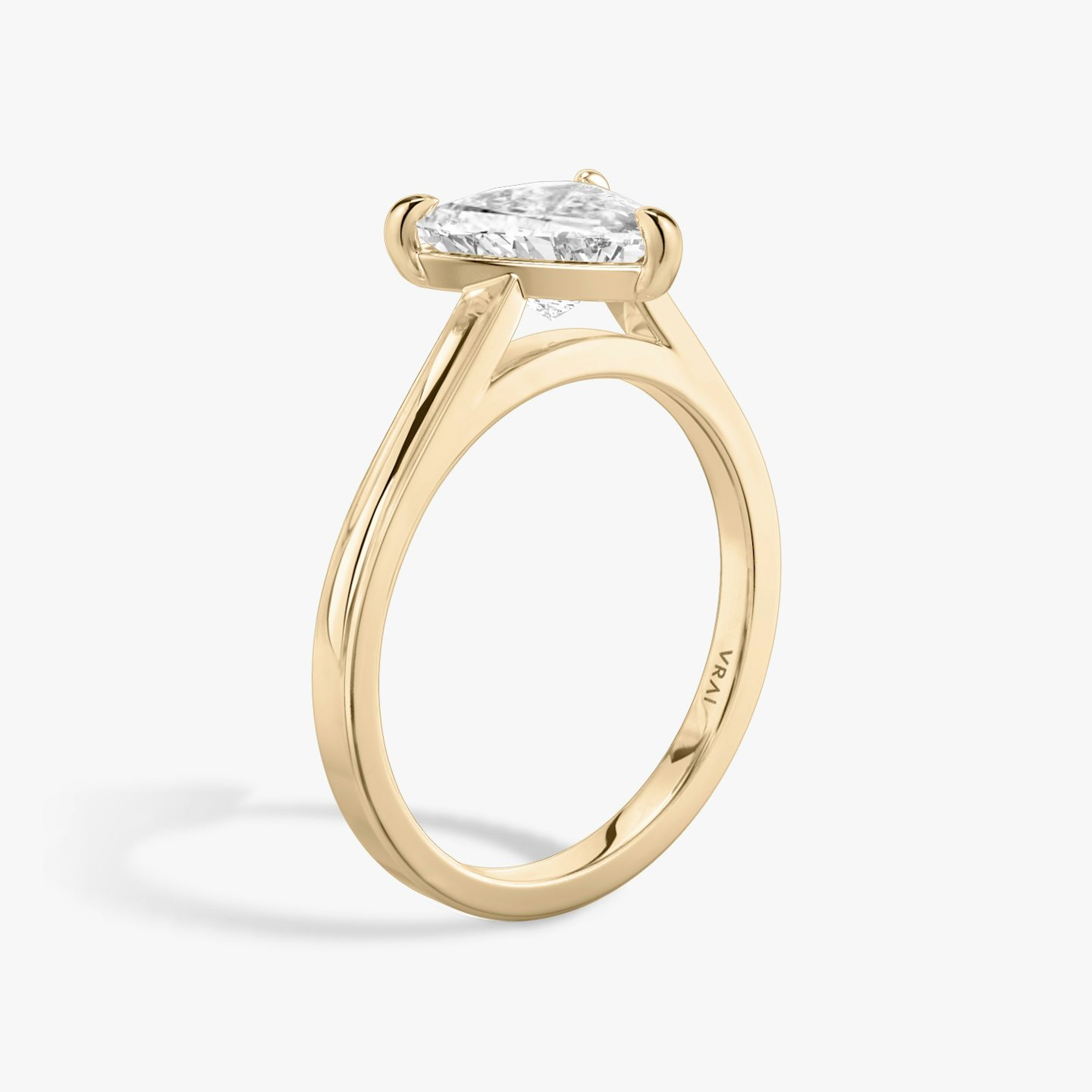 The Cathedral | Trillion | 14k | Rose Gold | bandAccent: Plain | diamondOrientation: vertical | caratWeight: other