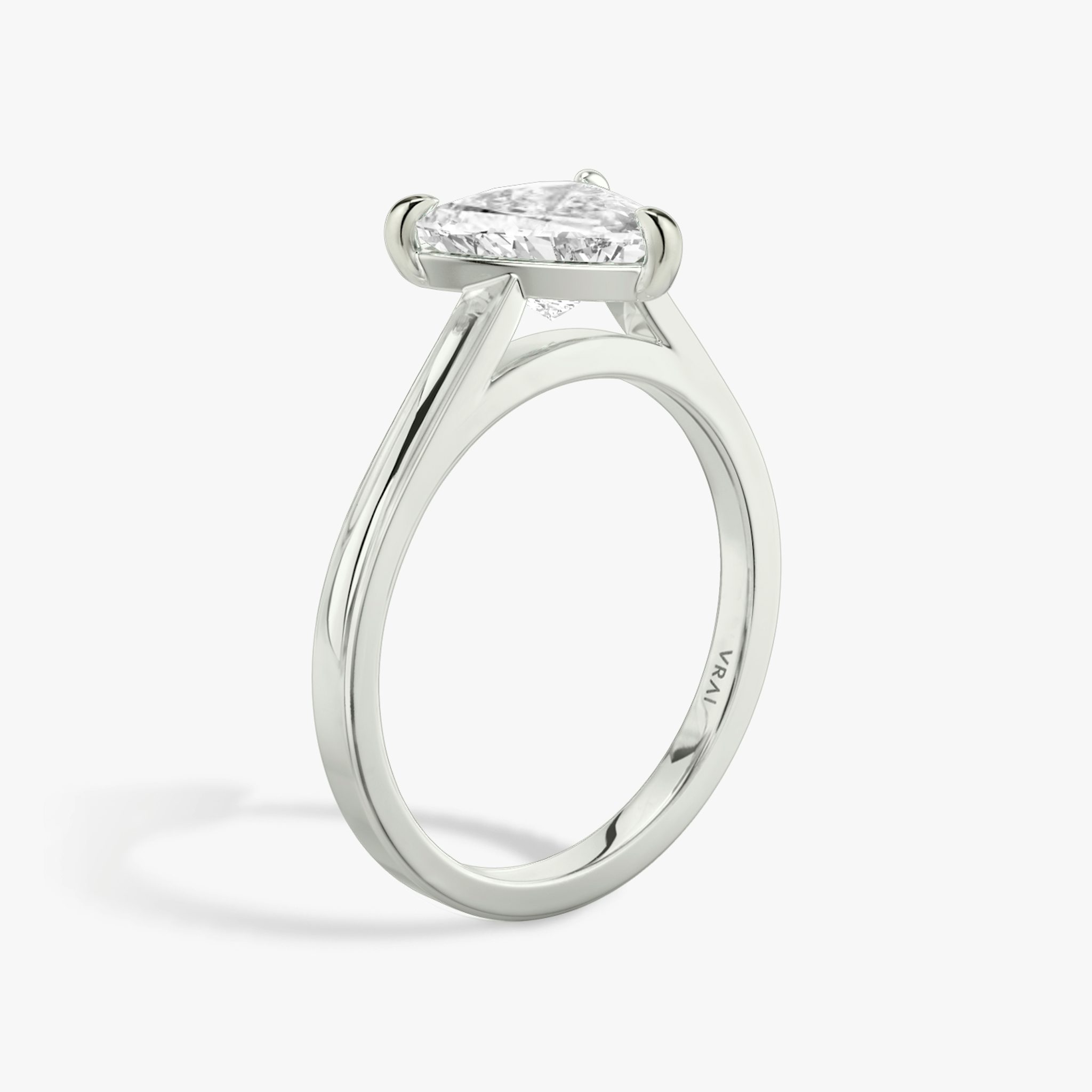 The Cathedral | Trillion | 18k | White Gold | bandAccent: Plain | diamondOrientation: vertical | caratWeight: other