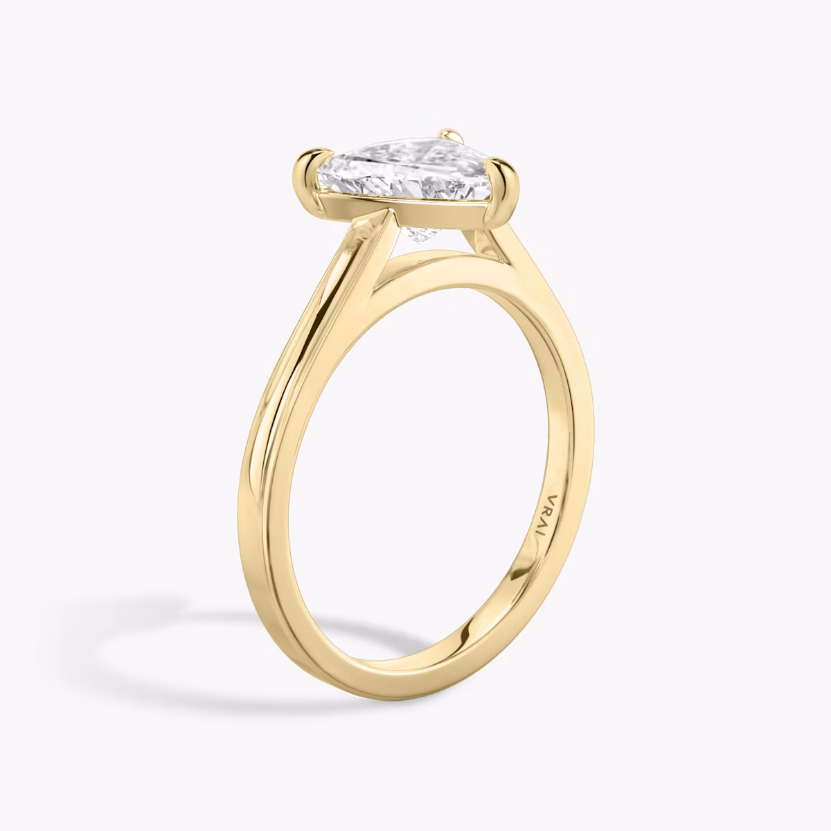 Cathedral Trillion Diamond Ring