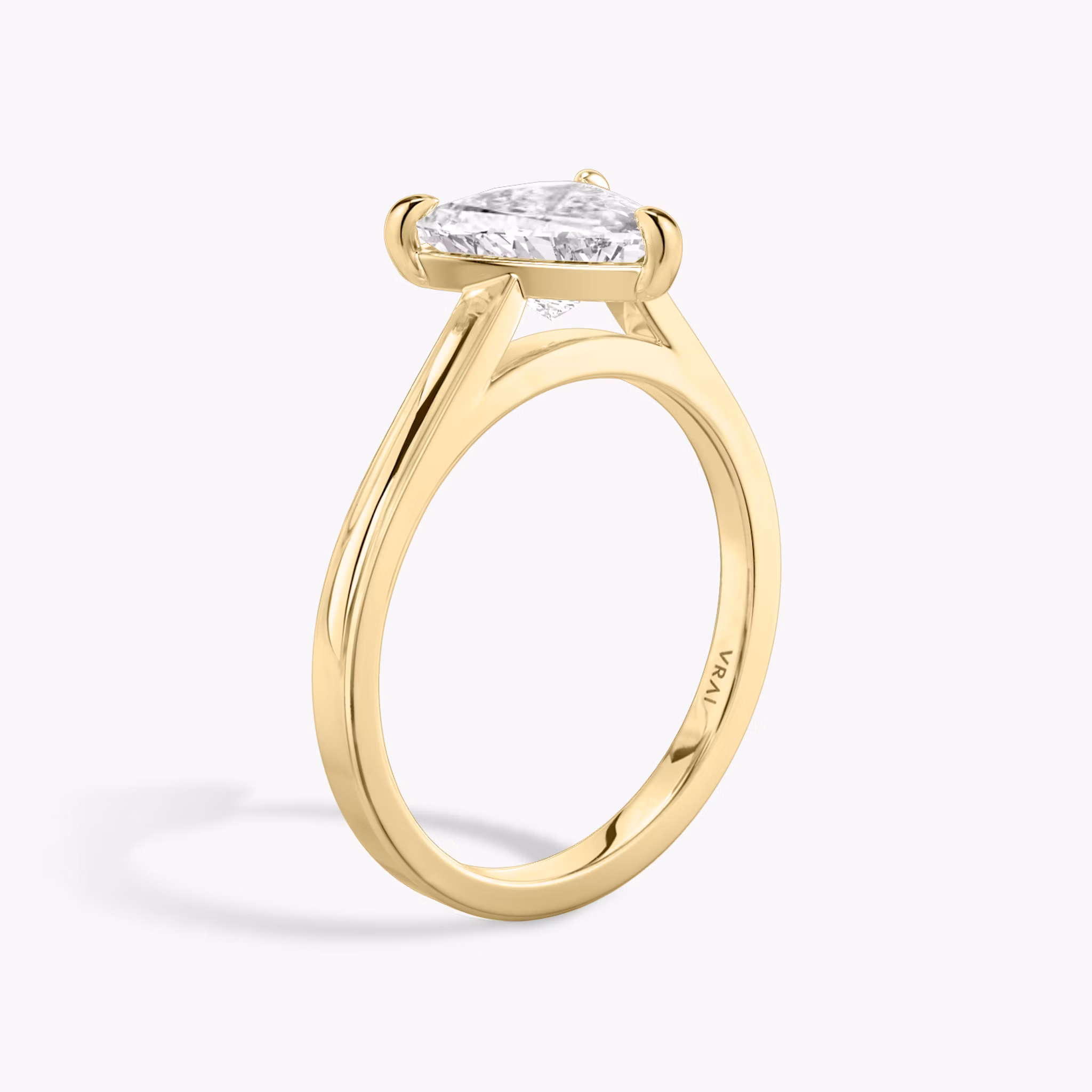 Cathedral Trillion Diamond Ring