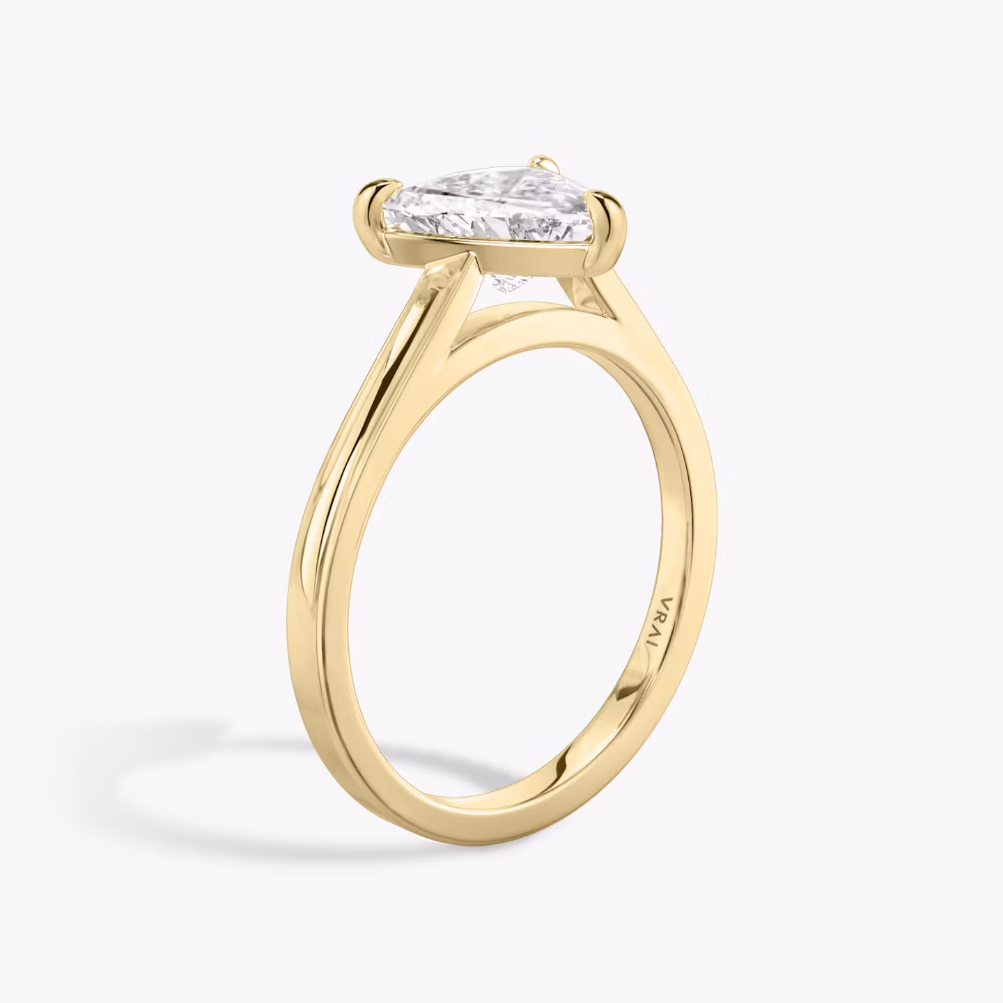 Cathedral Trillion Diamond Ring