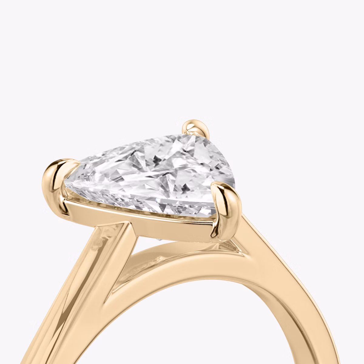 The Cathedral | Trillion | 14k | Rose Gold | bandAccent: Plain | diamondOrientation: vertical | caratWeight: other