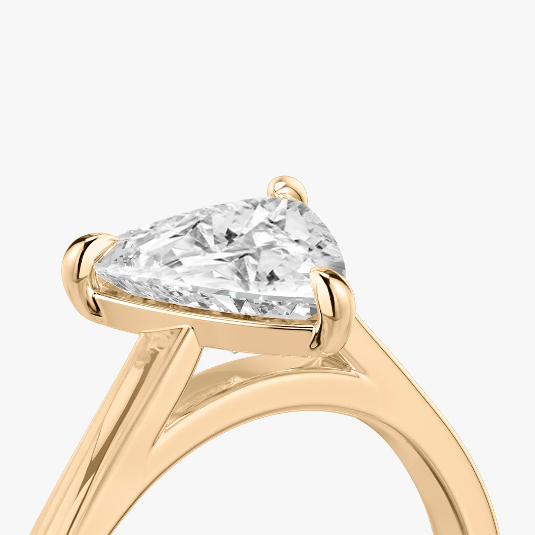The Cathedral | Trillion | 14k | Rose Gold | bandAccent: Plain | diamondOrientation: vertical | caratWeight: other