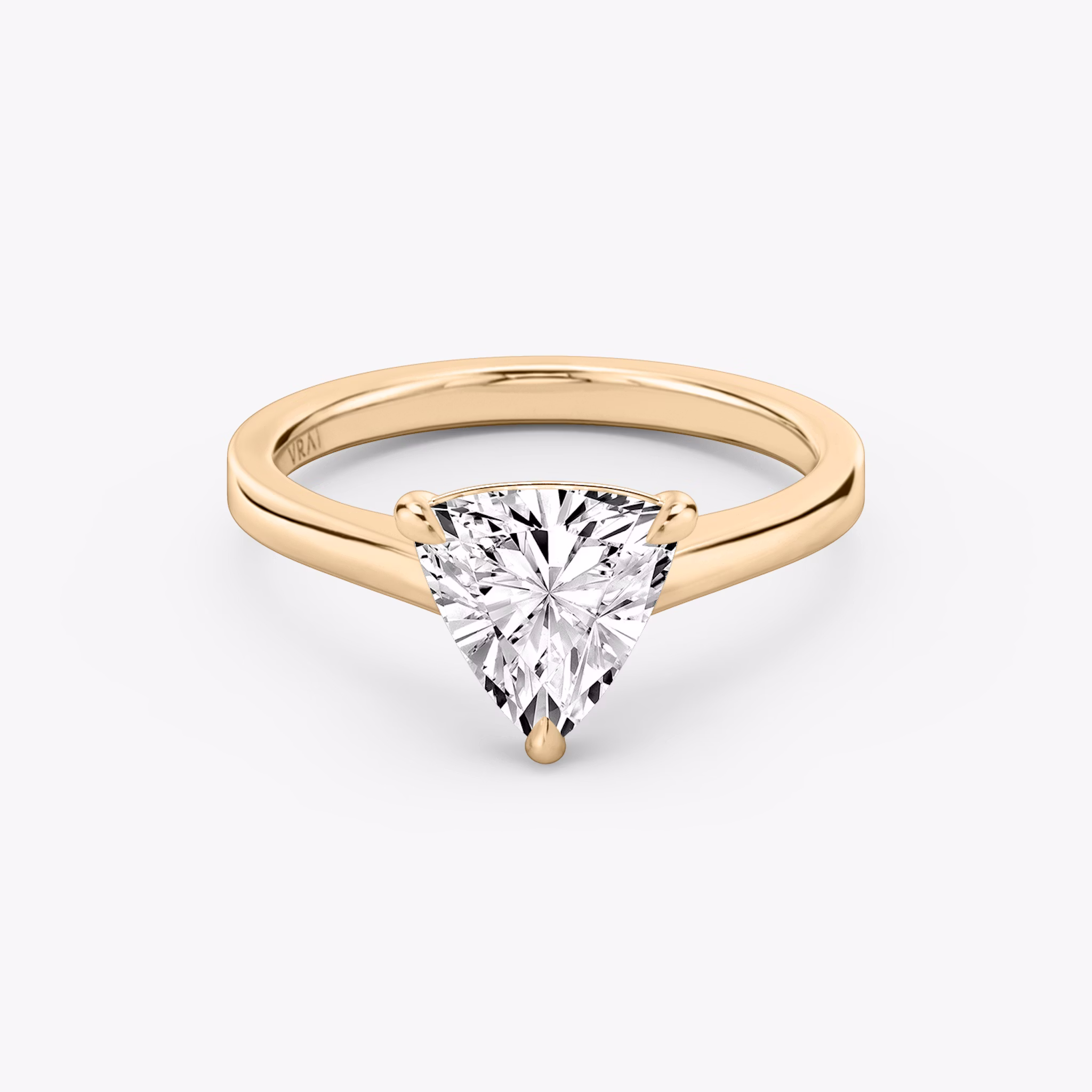 The Cathedral | Trillion | 14k | Rose Gold | bandAccent: Plain | diamondOrientation: vertical | caratWeight: other