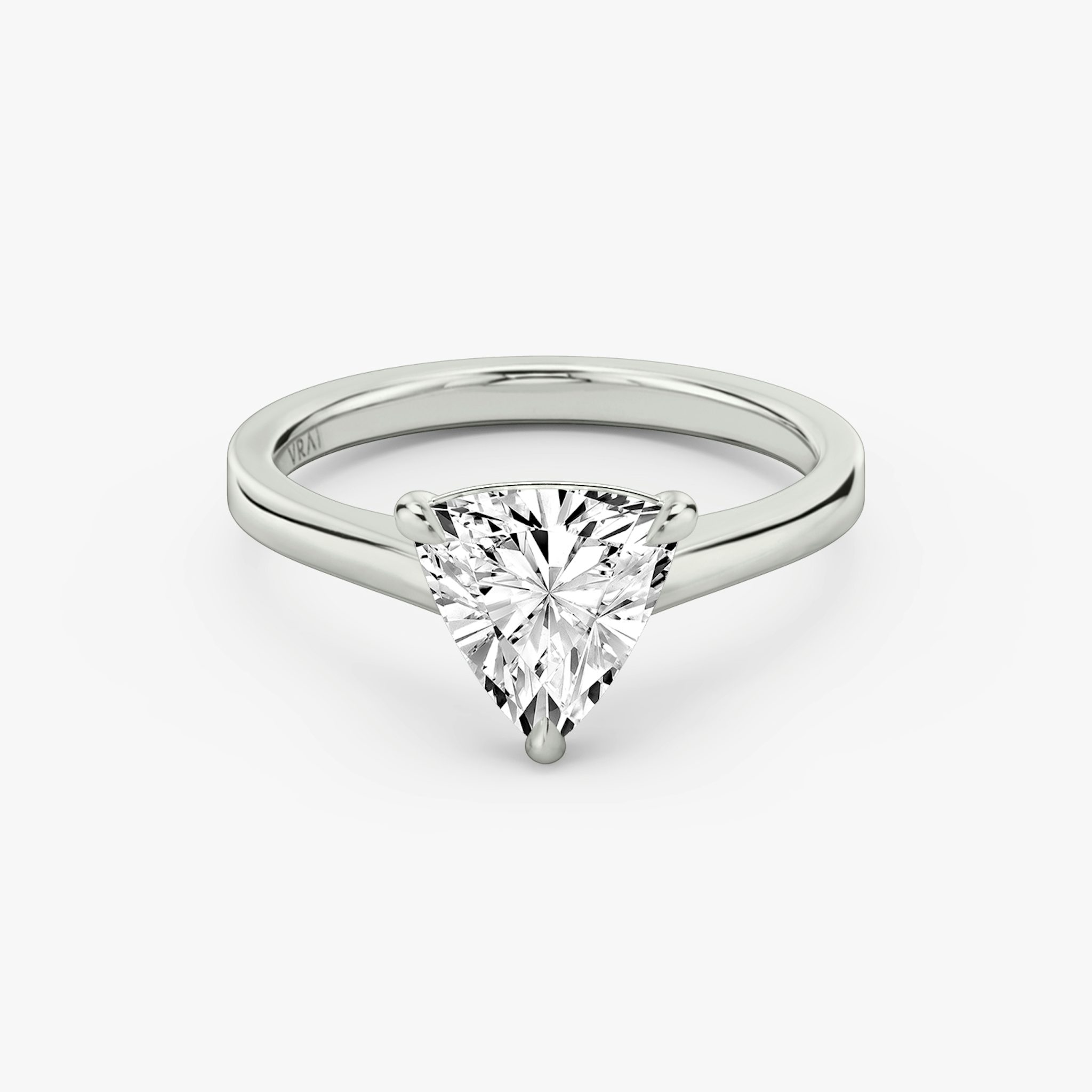 The Cathedral | Trillion | 18k | White Gold | bandAccent: Plain | diamondOrientation: vertical | caratWeight: other