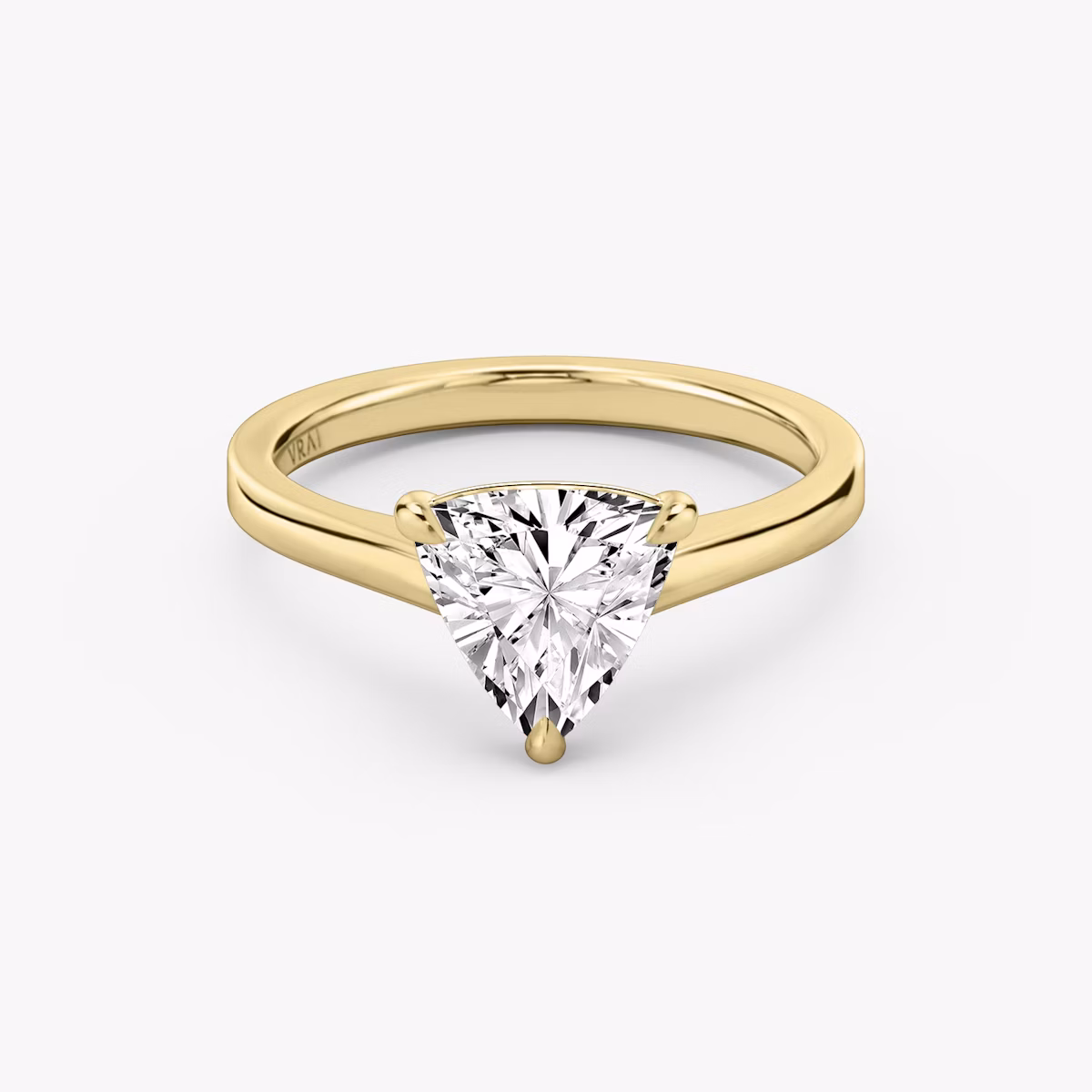 The Cathedral | Trillion | 18k | Yellow Gold | bandAccent: Plain | diamondOrientation: vertical | caratWeight: other