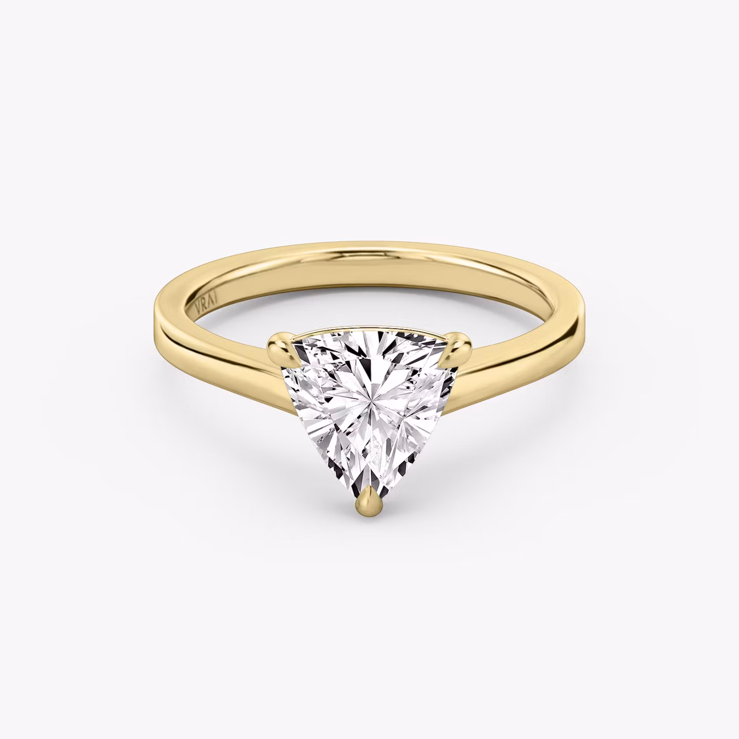 The Cathedral | Trillion | 18k | Yellow Gold | bandAccent: Plain | diamondOrientation: vertical | caratWeight: other