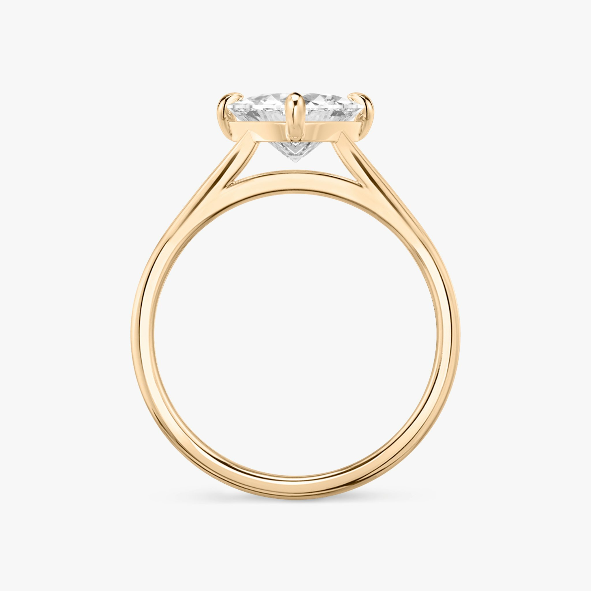 The Cathedral | Trillion | 14k | Rose Gold | bandAccent: Plain | diamondOrientation: vertical | caratWeight: other