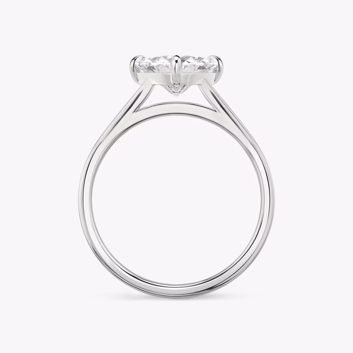 The Cathedral | Trillion | 18k | White Gold | bandAccent: Plain | diamondOrientation: vertical | caratWeight: other