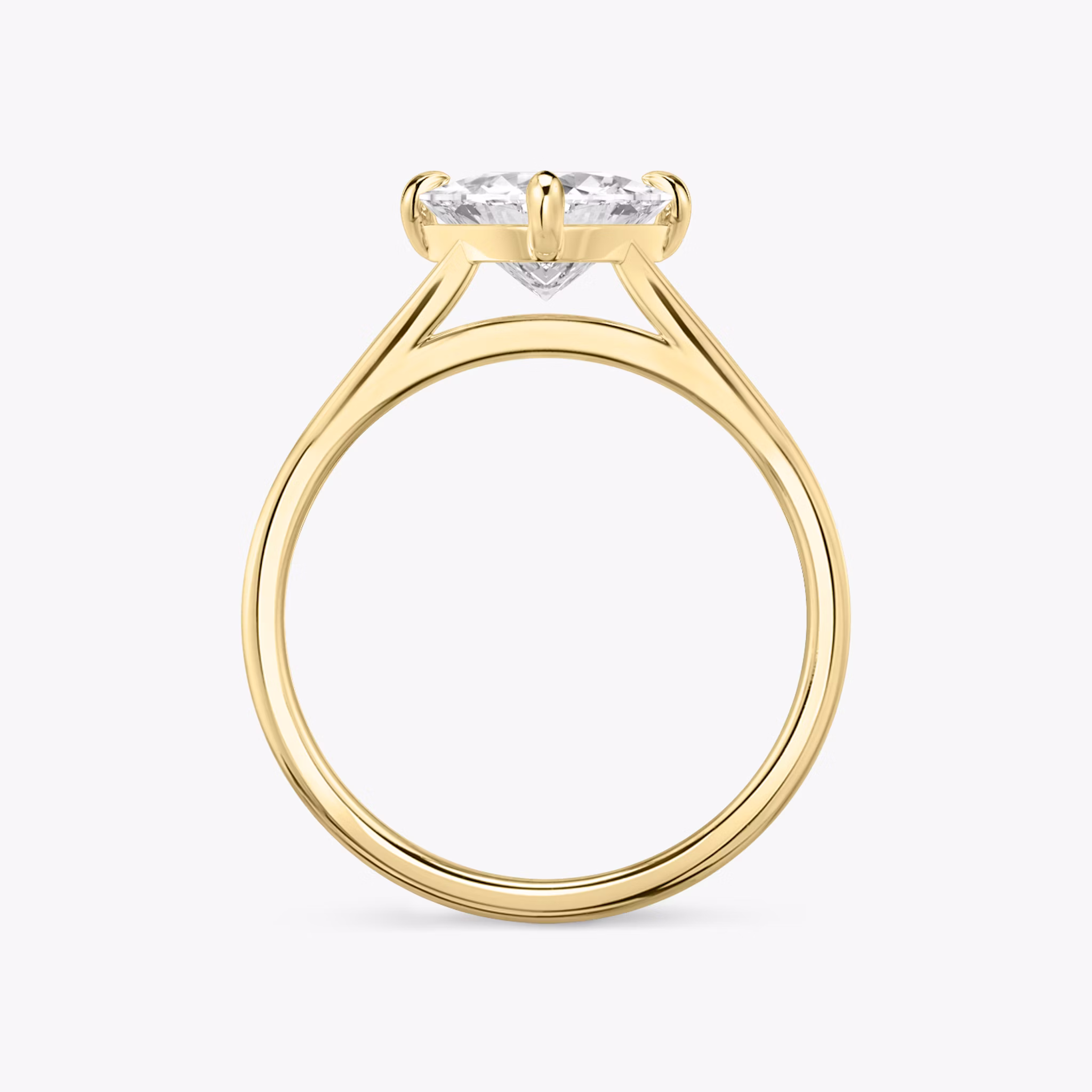 The Cathedral | Trillion | 18k | Yellow Gold | bandAccent: Plain | diamondOrientation: vertical | caratWeight: other