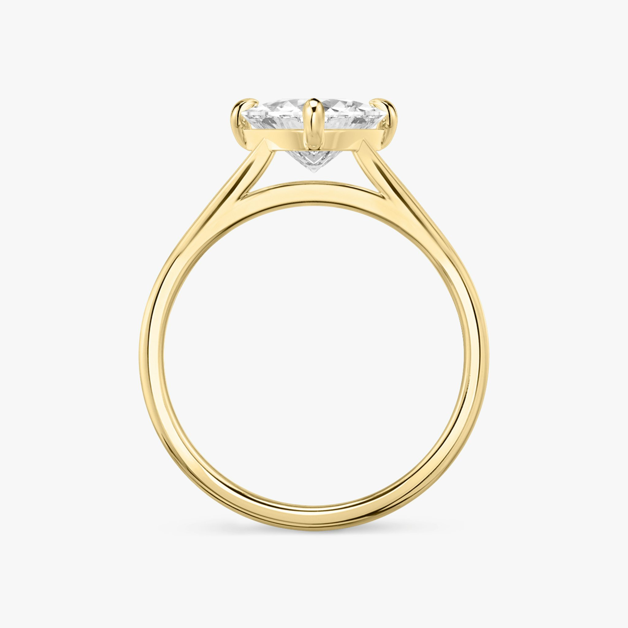 The Cathedral | Trillion | 18k | Yellow Gold | bandAccent: Plain | diamondOrientation: vertical | caratWeight: other
