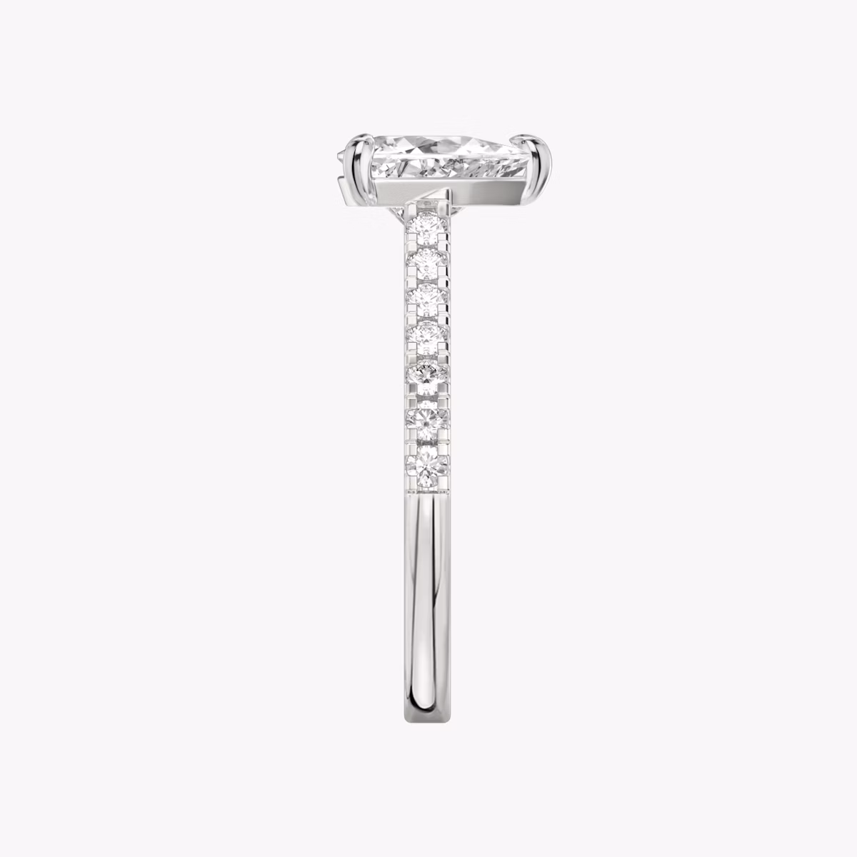 The Cathedral | Trillion | Platinum | bandAccent: Pavé | diamondOrientation: vertical | caratWeight: other