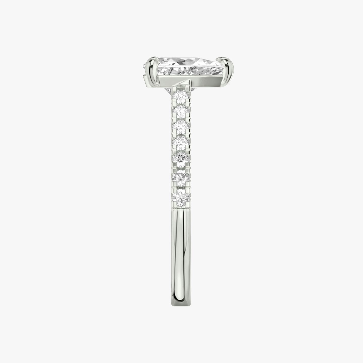 The Cathedral | Trillion | Platinum | bandAccent: Pavé | diamondOrientation: vertical | caratWeight: other
