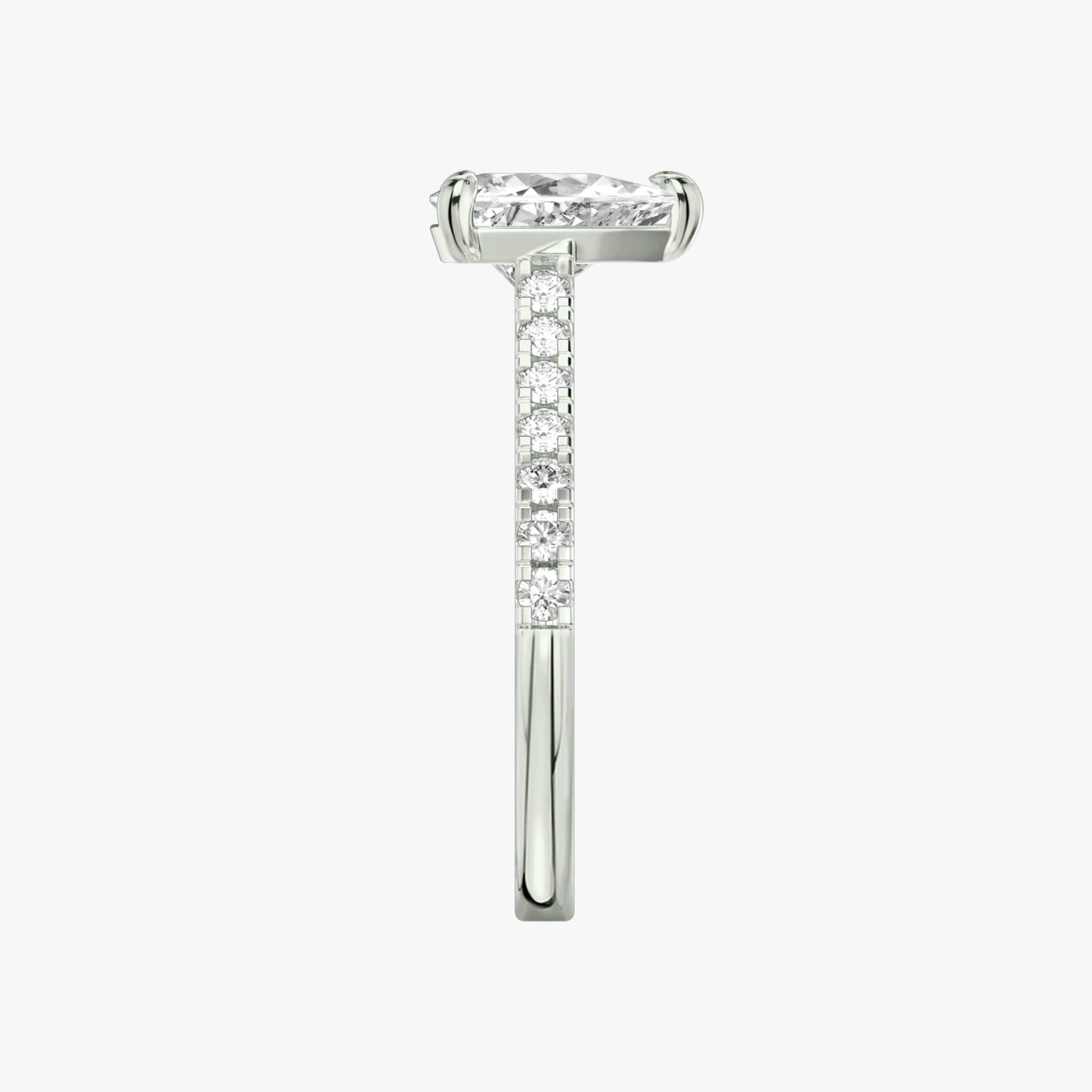 The Cathedral | Trillion | 18k | White Gold | bandAccent: Pavé | diamondOrientation: vertical | caratWeight: other