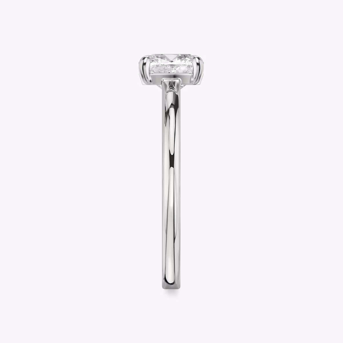 The Cathedral | Cushion | 18k | White Gold | bandAccent: Plain | diamondOrientation: vertical | caratWeight: other