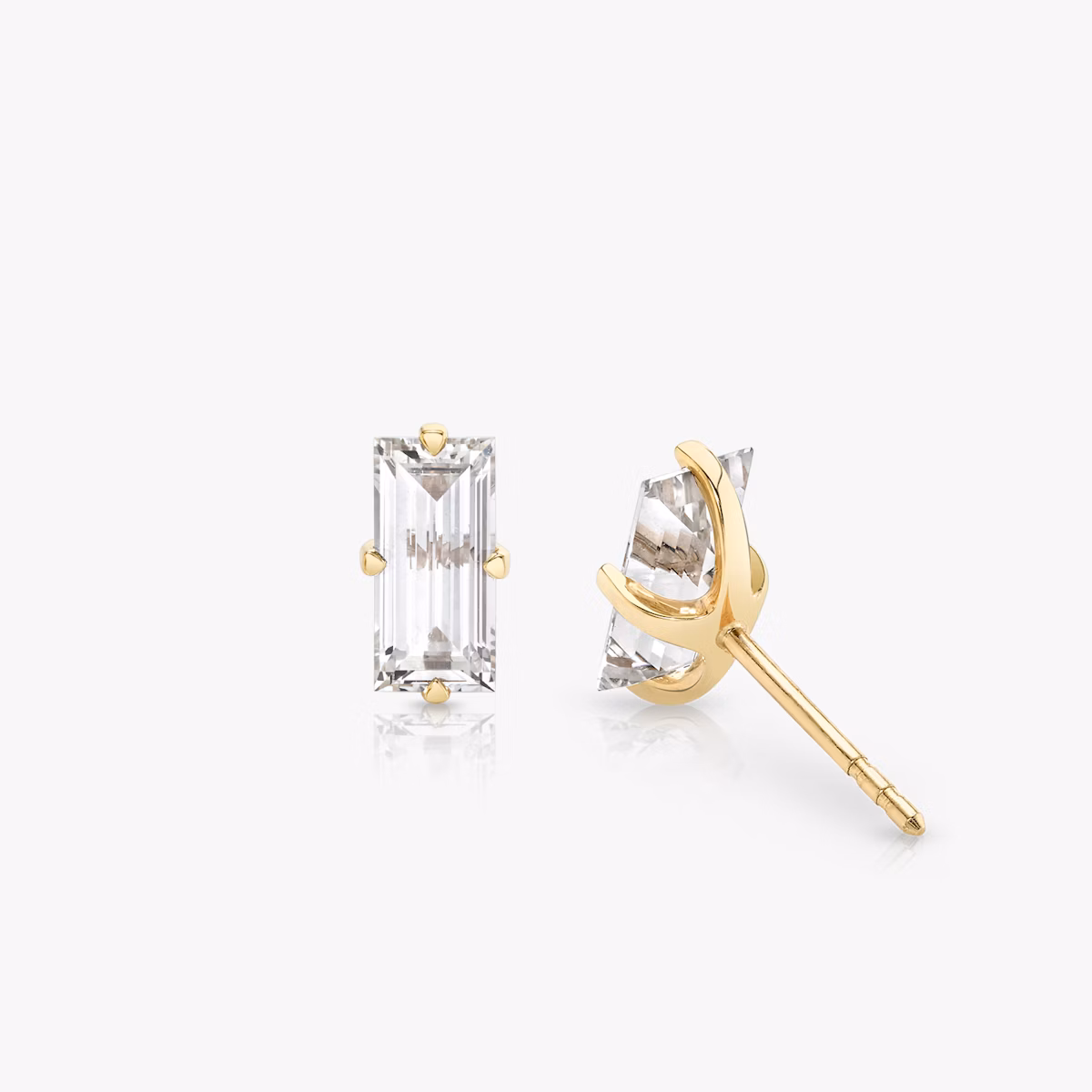 VRAI Iconic Stud | Baguette | 14k | Yellow Gold | caratWeight: 0.75ct