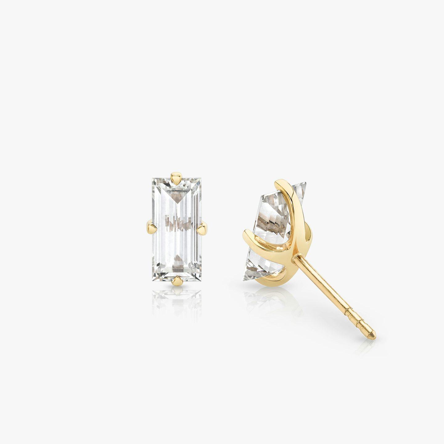 VRAI Iconic Stud | Baguette | 14k | Yellow Gold | caratWeight: 0.75ct