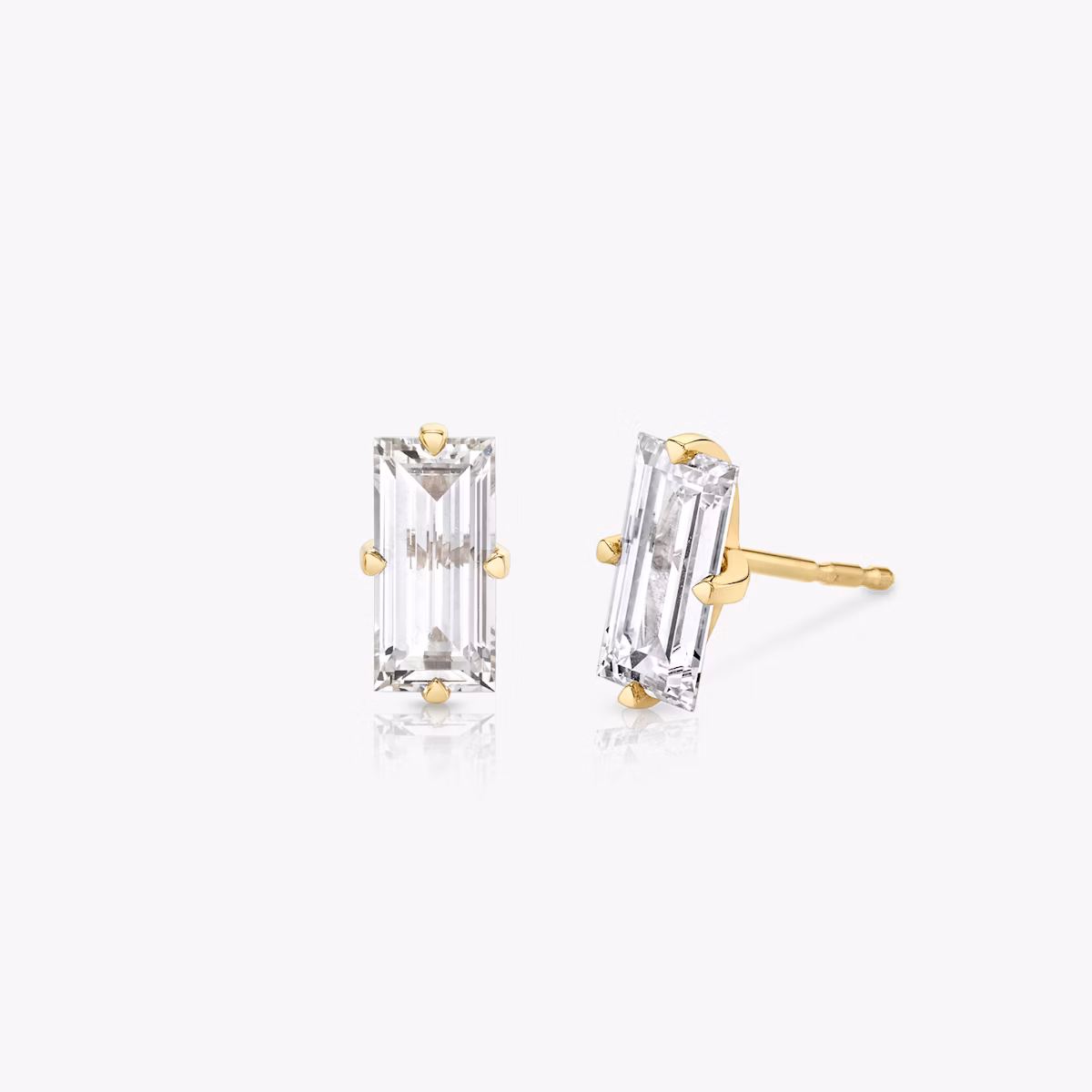 VRAI Iconic Stud | Baguette | 14k | Yellow Gold | caratWeight: 0.75ct