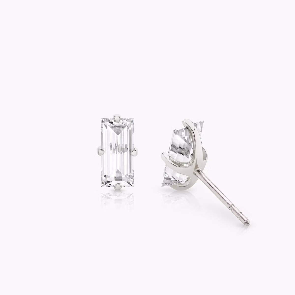 VRAI Iconic Stud | Baguette | 14k | White Gold | caratWeight: 0.75ct