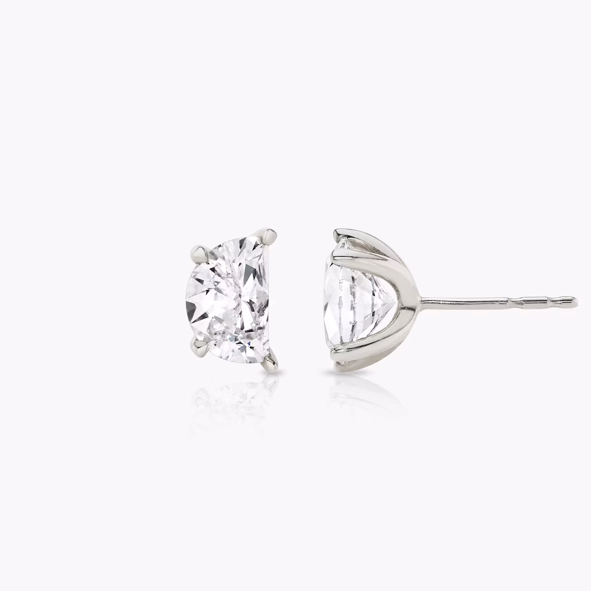 VRAI Iconic Stud | Half Moon | 14k | White Gold | caratWeight: 0.75ct