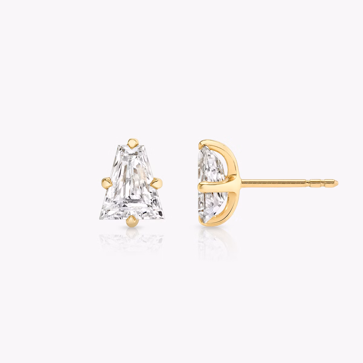 VRAI Iconic Stud | Keystone | 14k | Yellow Gold | caratWeight: 0.75ct