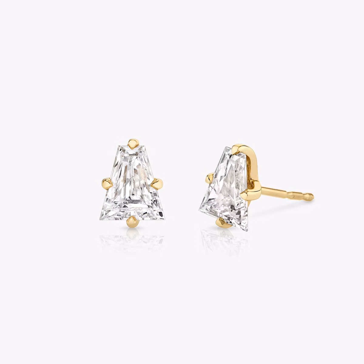 VRAI Iconic Stud | Keystone | 14k | Yellow Gold | caratWeight: 0.75ct