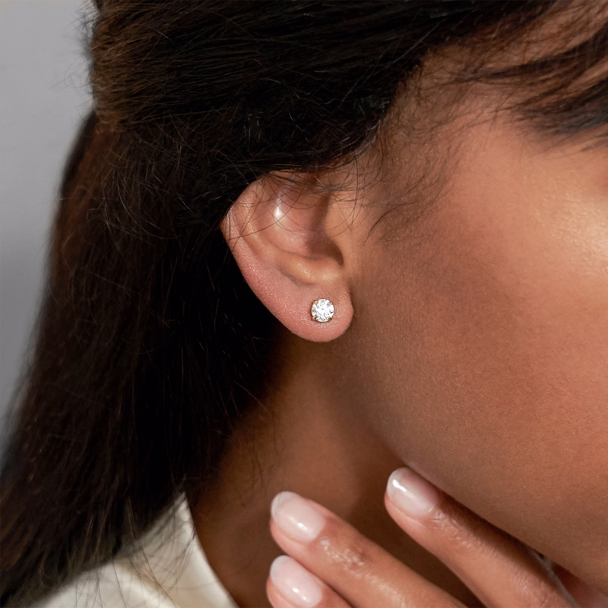 Pendiente Solitario VRAI | Brillante | 14k | Oro rosa | diamondColor: near-colorless | caratWeight: 0.50ct