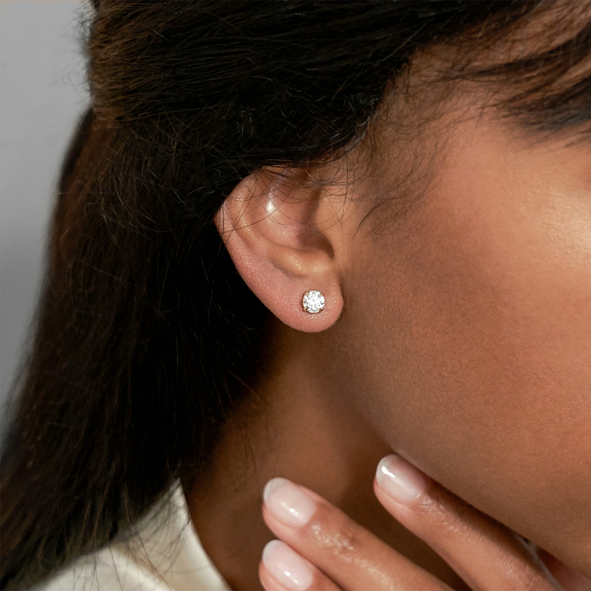 Pendiente Solitario VRAI | Brillante | 14k | Oro rosa | diamondColor: near-colorless | caratWeight: 0.50ct