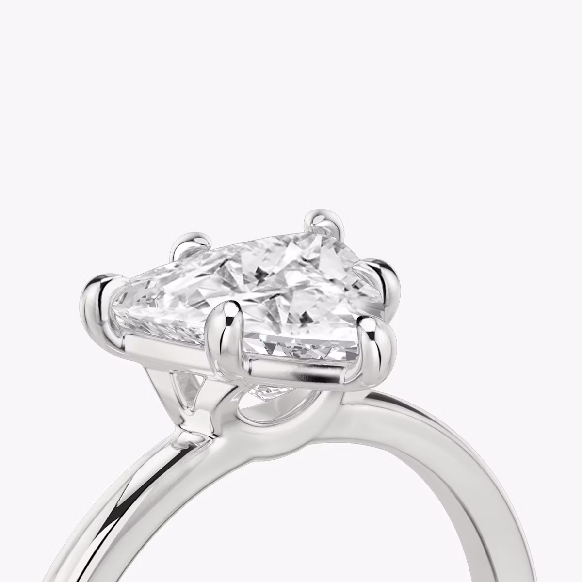 The Signature 6 Prong | Trillion | Platinum | bandAccent: Plain | bandWidth: standard | hiddenHalo: no | diamondOrientation: vertical | caratWeight: other