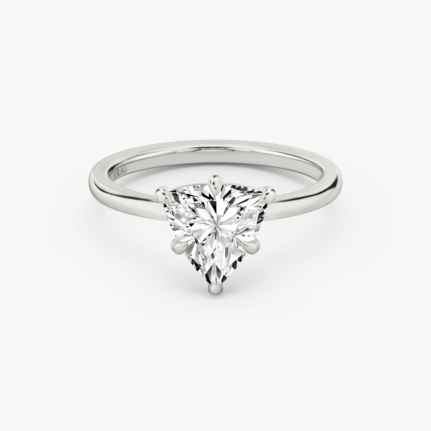 The Signature 6 Prong | Trillion | Platinum | bandAccent: Plain | bandWidth: standard | hiddenHalo: no | diamondOrientation: vertical | caratWeight: other