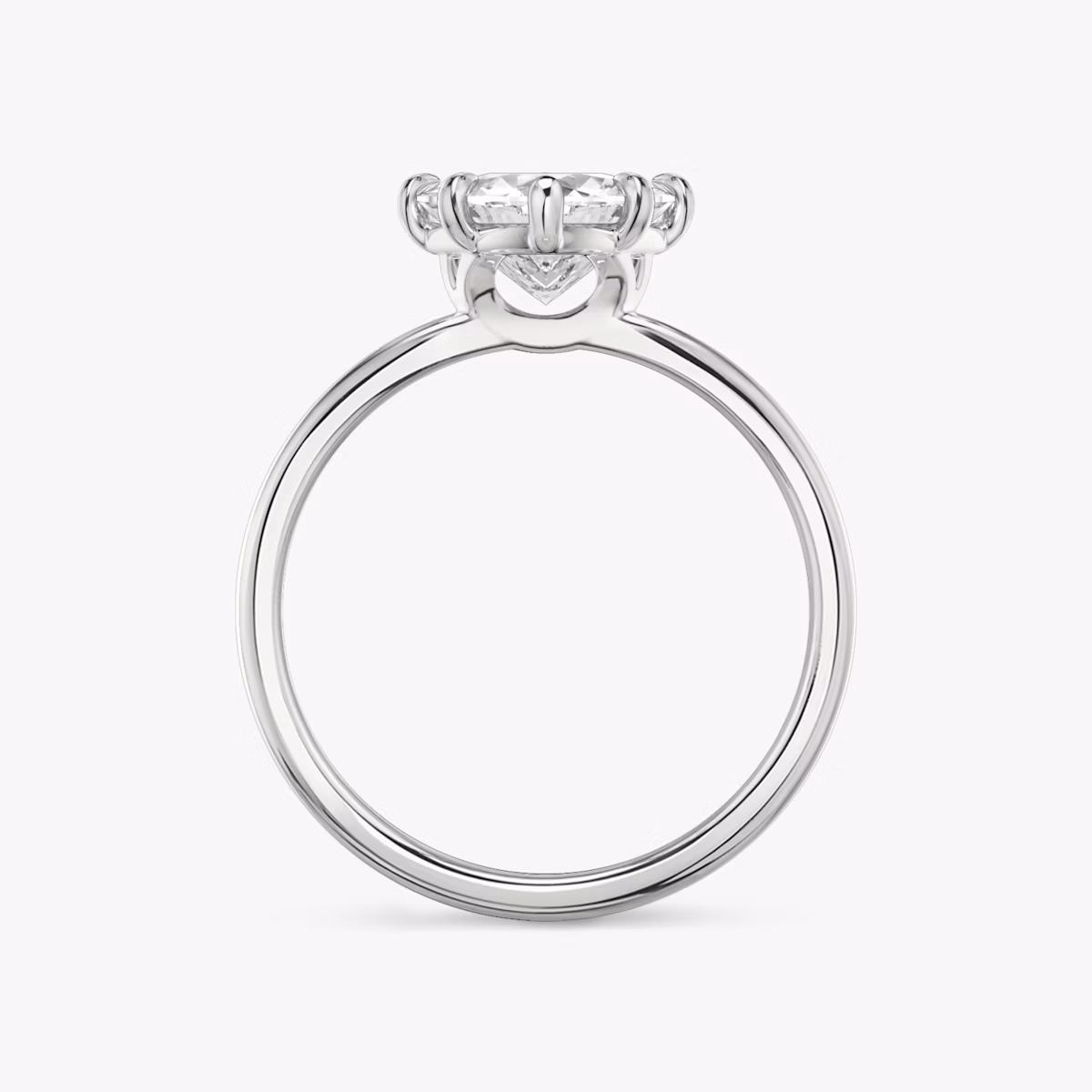 The Signature 6 Prong | Trillion | Platinum | bandAccent: Plain | bandWidth: standard | hiddenHalo: no | diamondOrientation: vertical | caratWeight: other