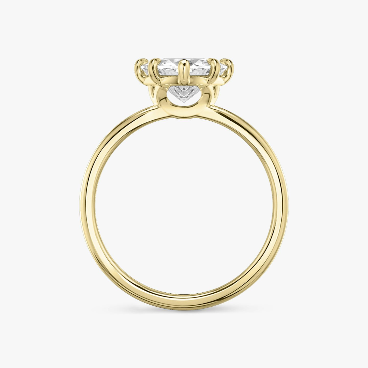 The Signature 6 Prong | Trillion | 18k | Yellow Gold | bandAccent: Plain | bandWidth: standard | hiddenHalo: no | diamondOrientation: vertical | caratWeight: other