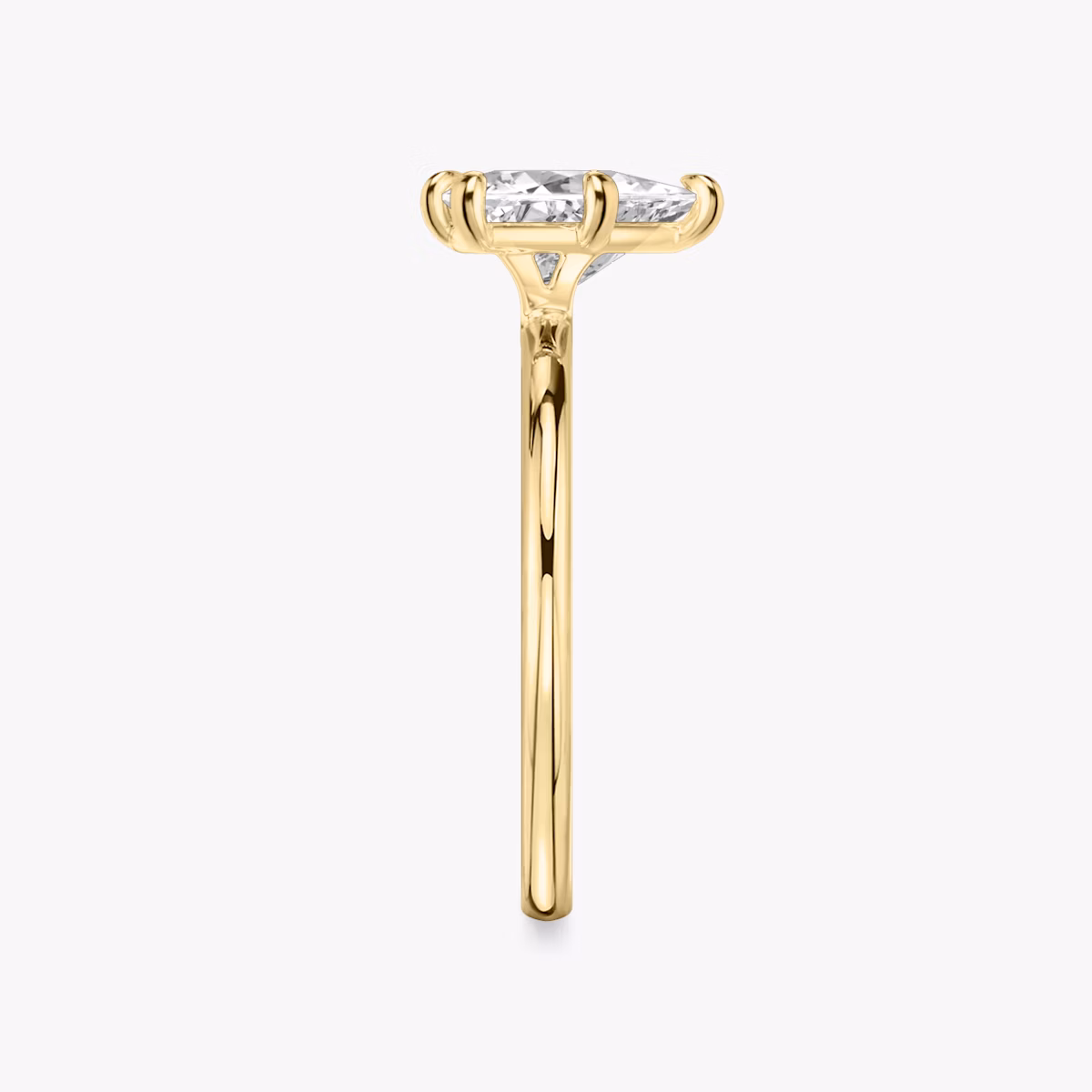 The Signature 6 Prong | Trillion | 18k | Yellow Gold | bandAccent: Plain | bandWidth: standard | hiddenHalo: no | diamondOrientation: vertical | caratWeight: other