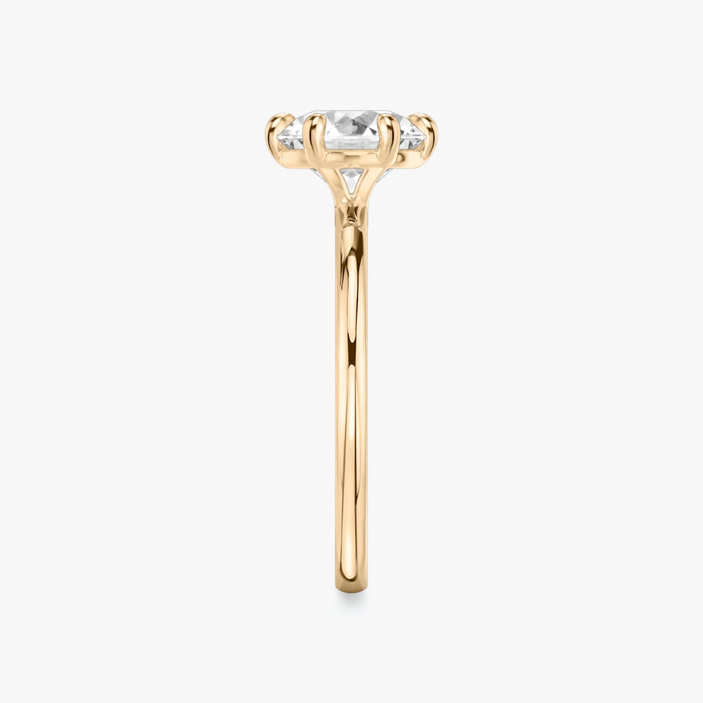 The Signature 6 Prong | Round Brilliant | 14k | Rose Gold | bandAccent: Plain | bandWidth: standard | caratWeight: 1.5ct | hiddenHalo: no | diamondOrientation: vertical