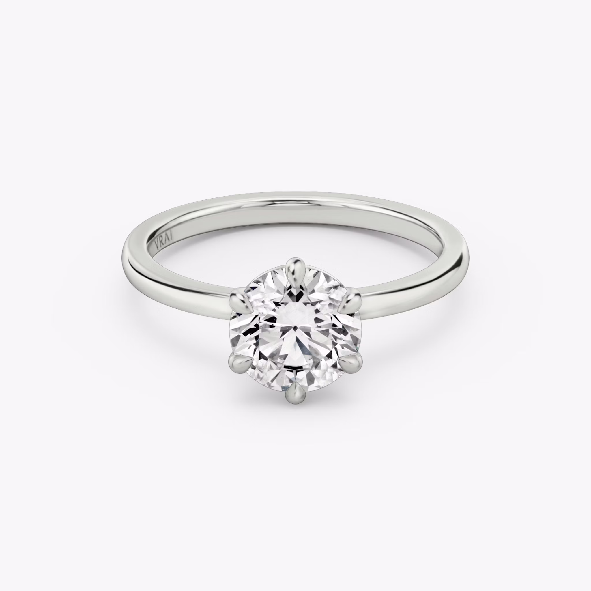 Signature 6 Prong Round Brilliant diamond ring